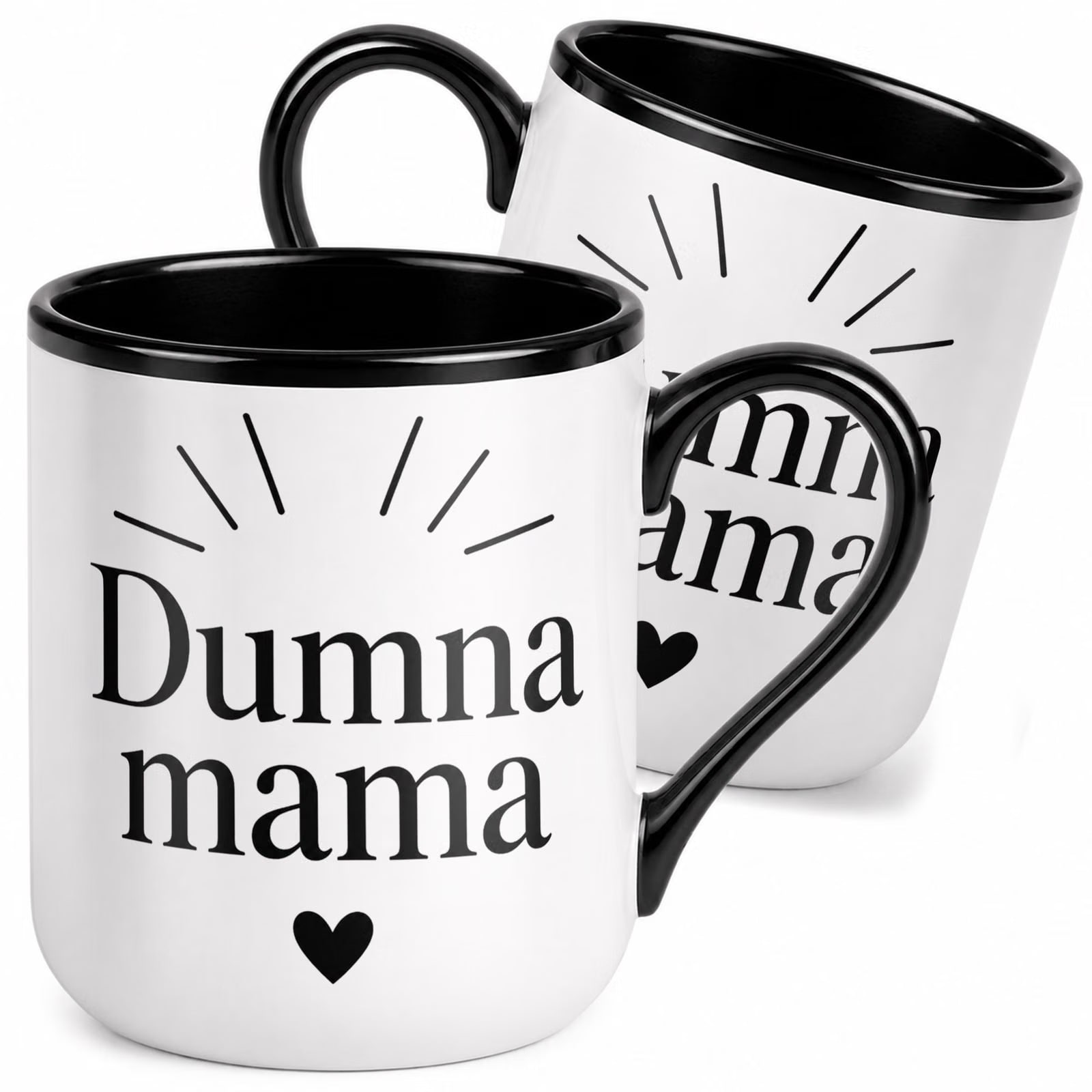 Kubek z nadrukiem Premium Czarny Dla Mamy Dzień Matki Upominek Prezent