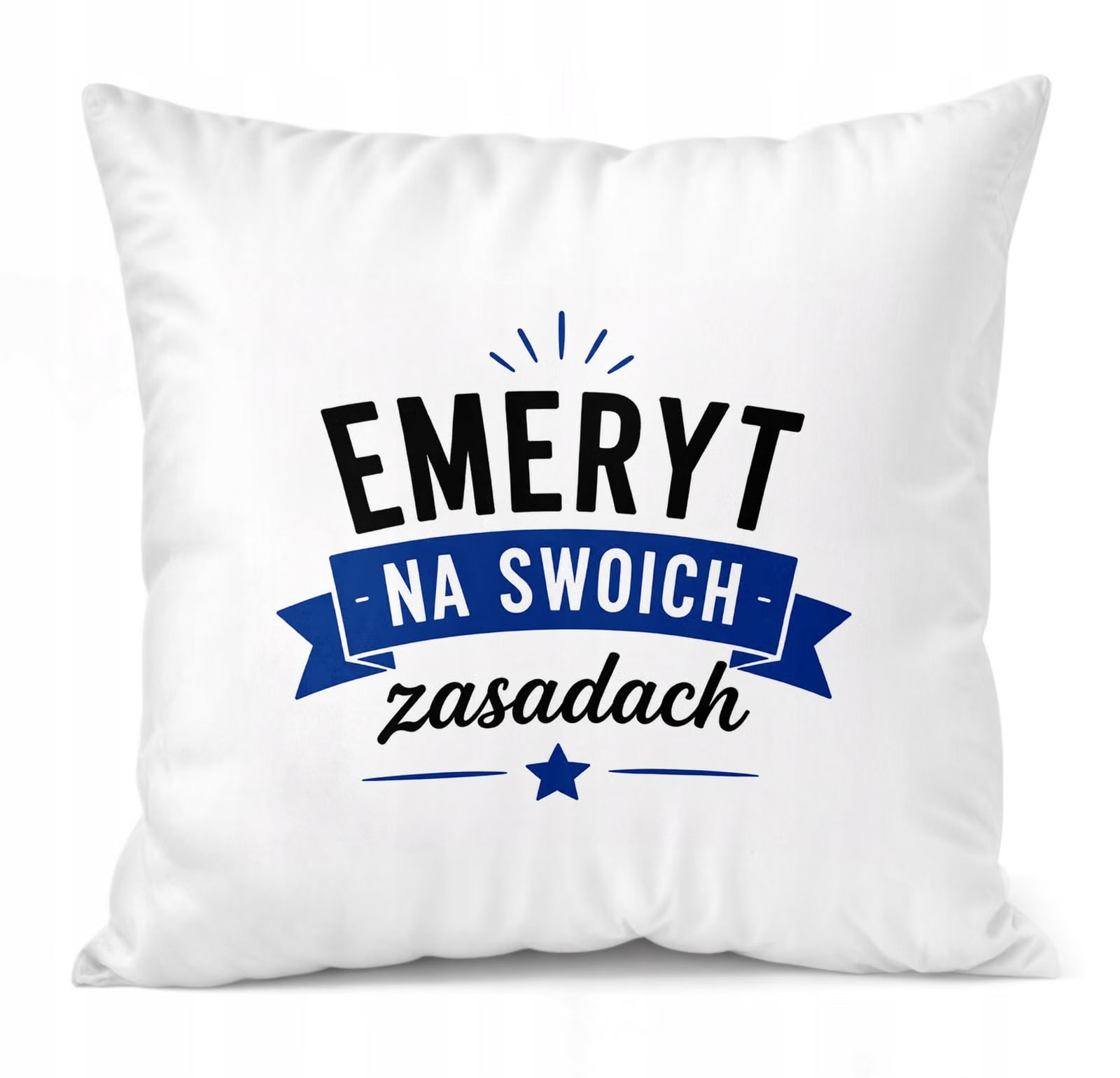 Poduszka Jasiek 38x38cm z Nadrukiem Emerytura Dla Emeryta Upominek Prezent