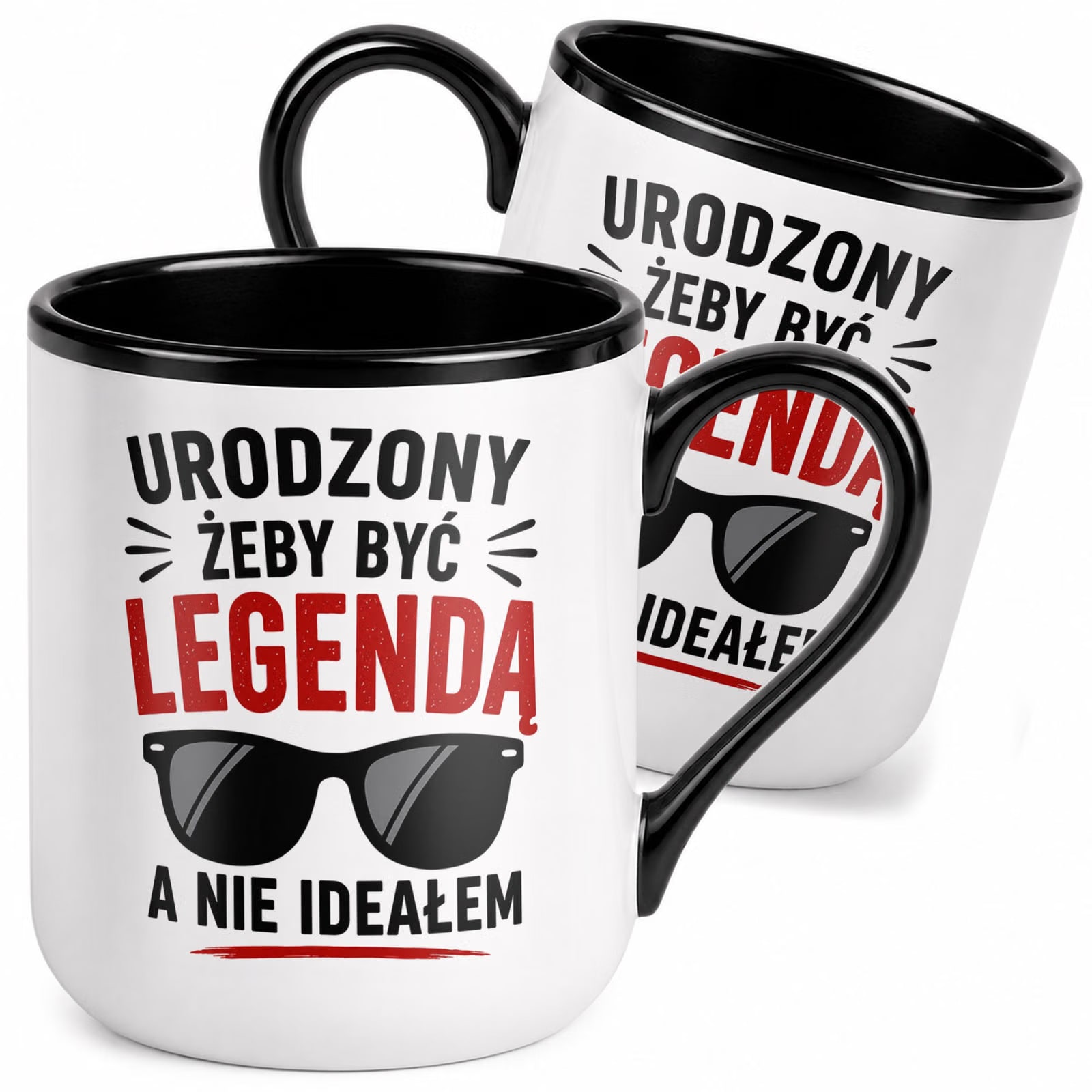Kubek z nadrukiem Premium Czarny Dzień Chłopaka Dla Mężczyzny Prezent