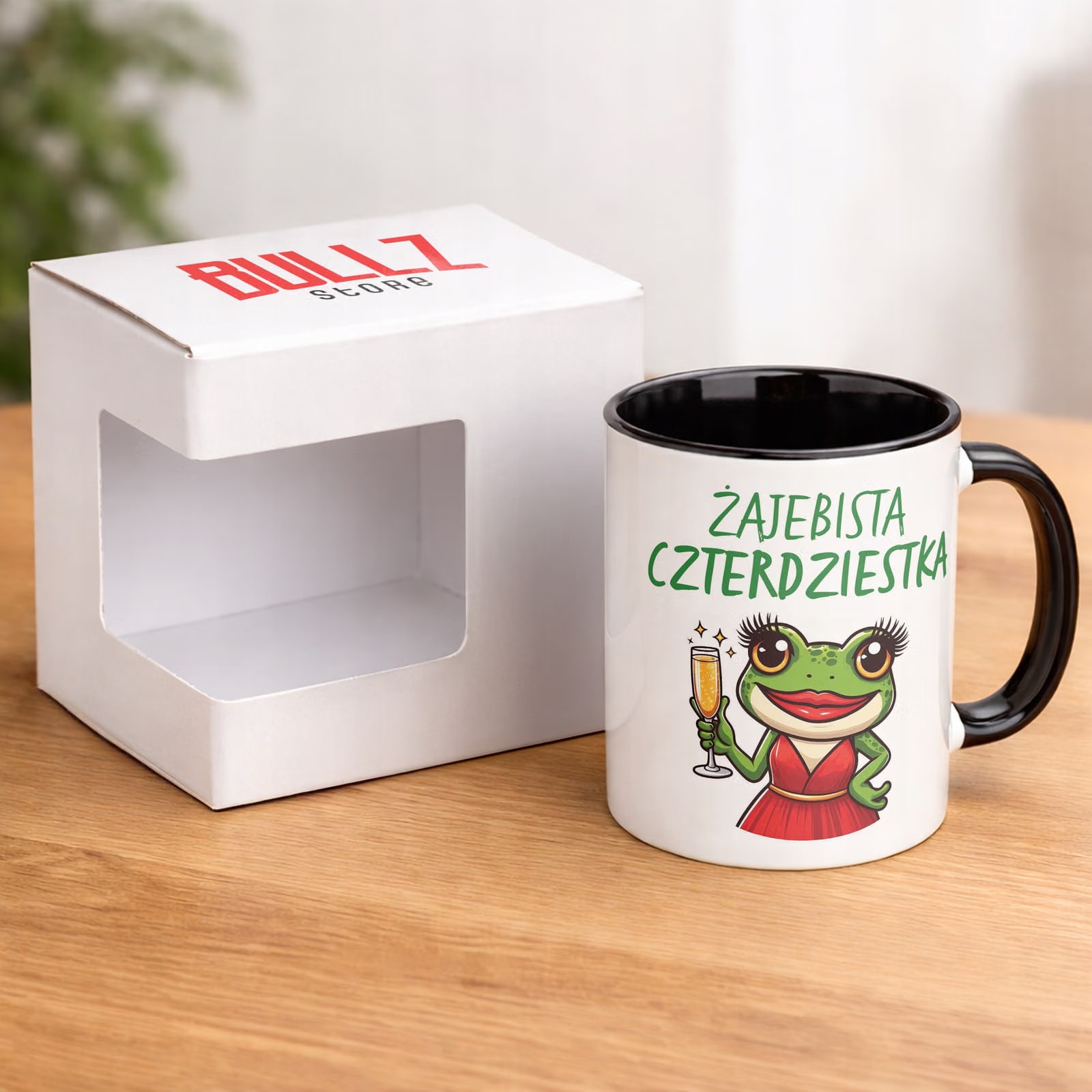 Kubek Czarny Żajebista 40 Dla Kobiety Na Urodziny Prezent