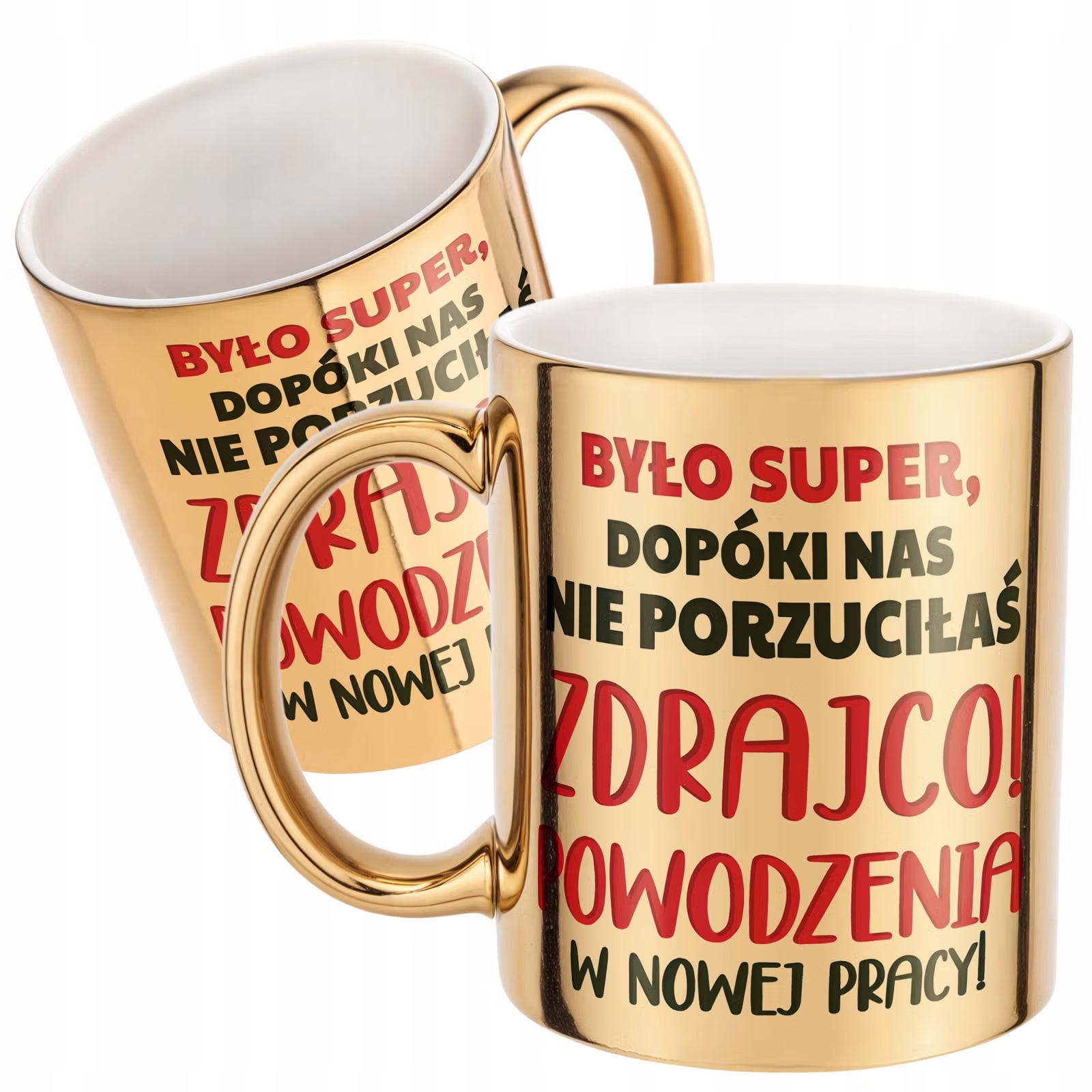 Złoty Kubek ceramiczny Pożeganie Odejście z Pracy Dla Koleżanki Prezent
