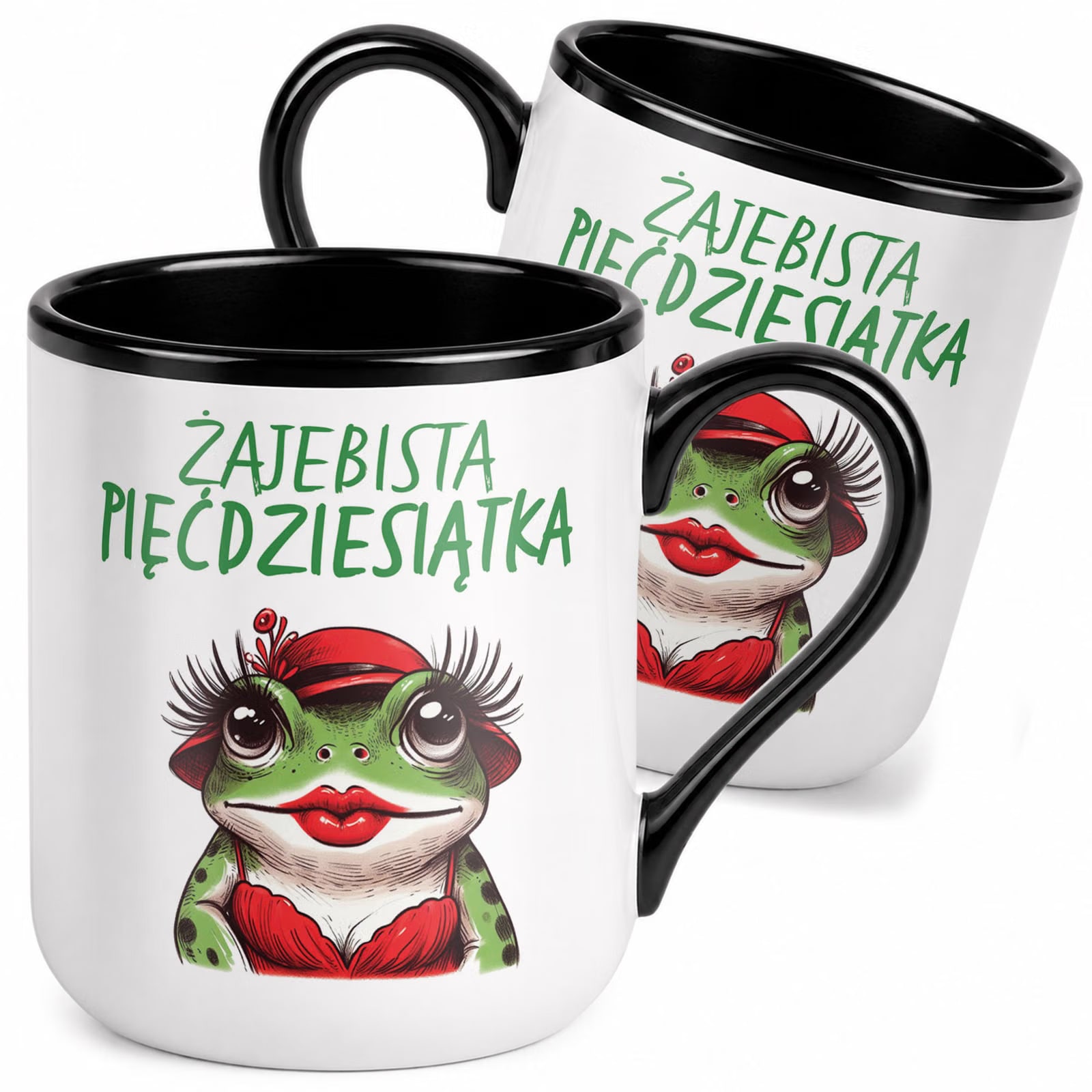 Kubek z nadrukiem Premium Czarny Na 50 Urodziny Upominek Prezent