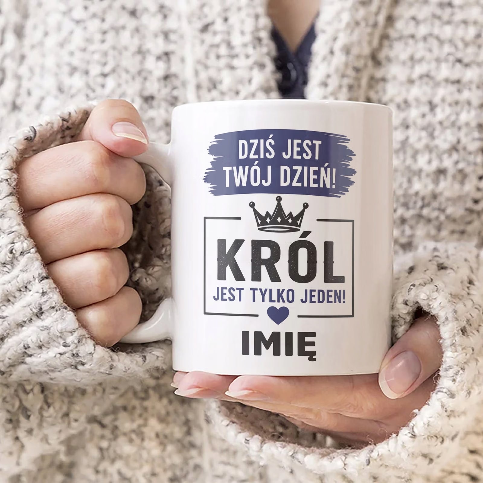 Biały Kubek personalizowany z nadrukiem Dzień Chłopaka Dla Mężczyzny