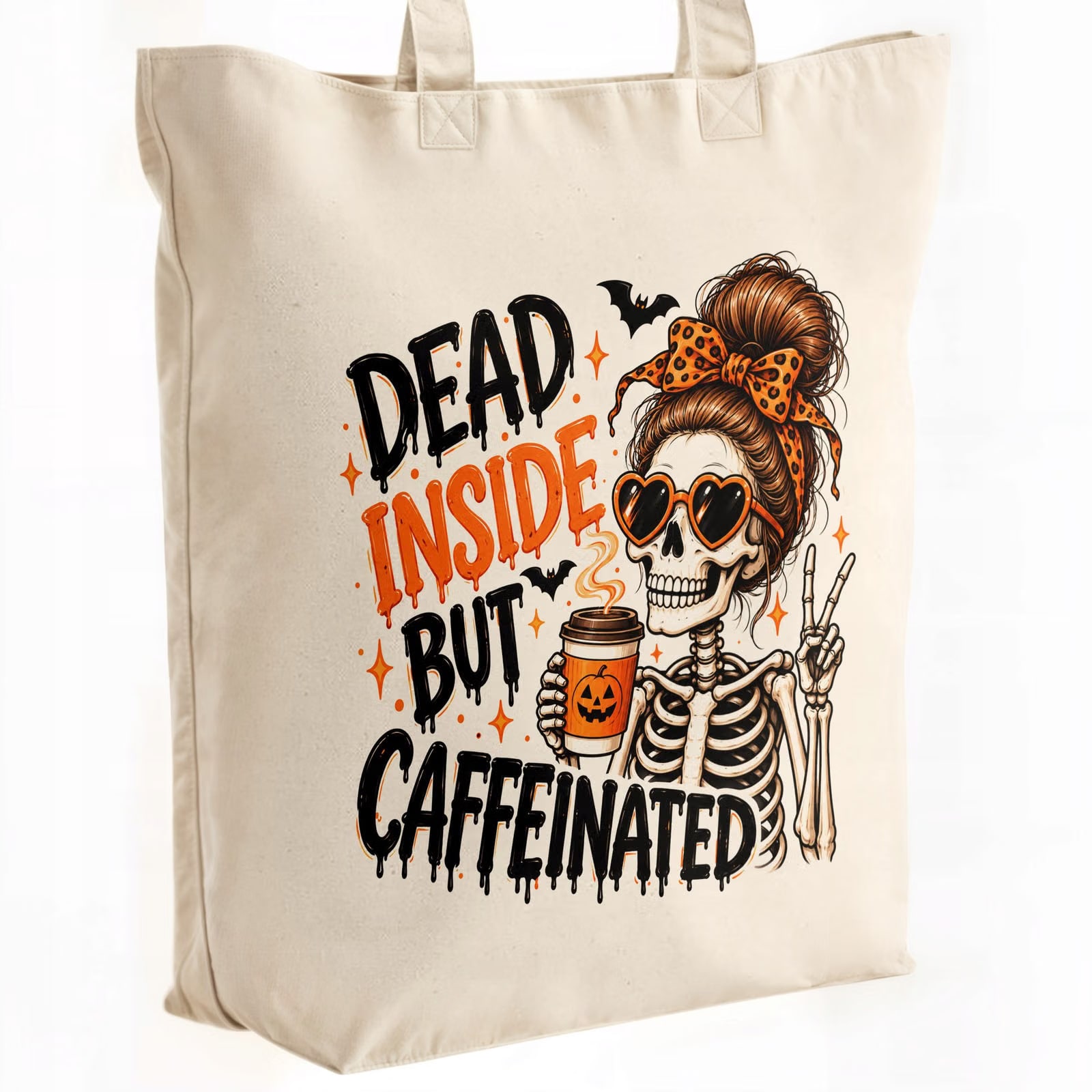 Torba shopper bawełniana premium halloween na zakupy z nadrukiem