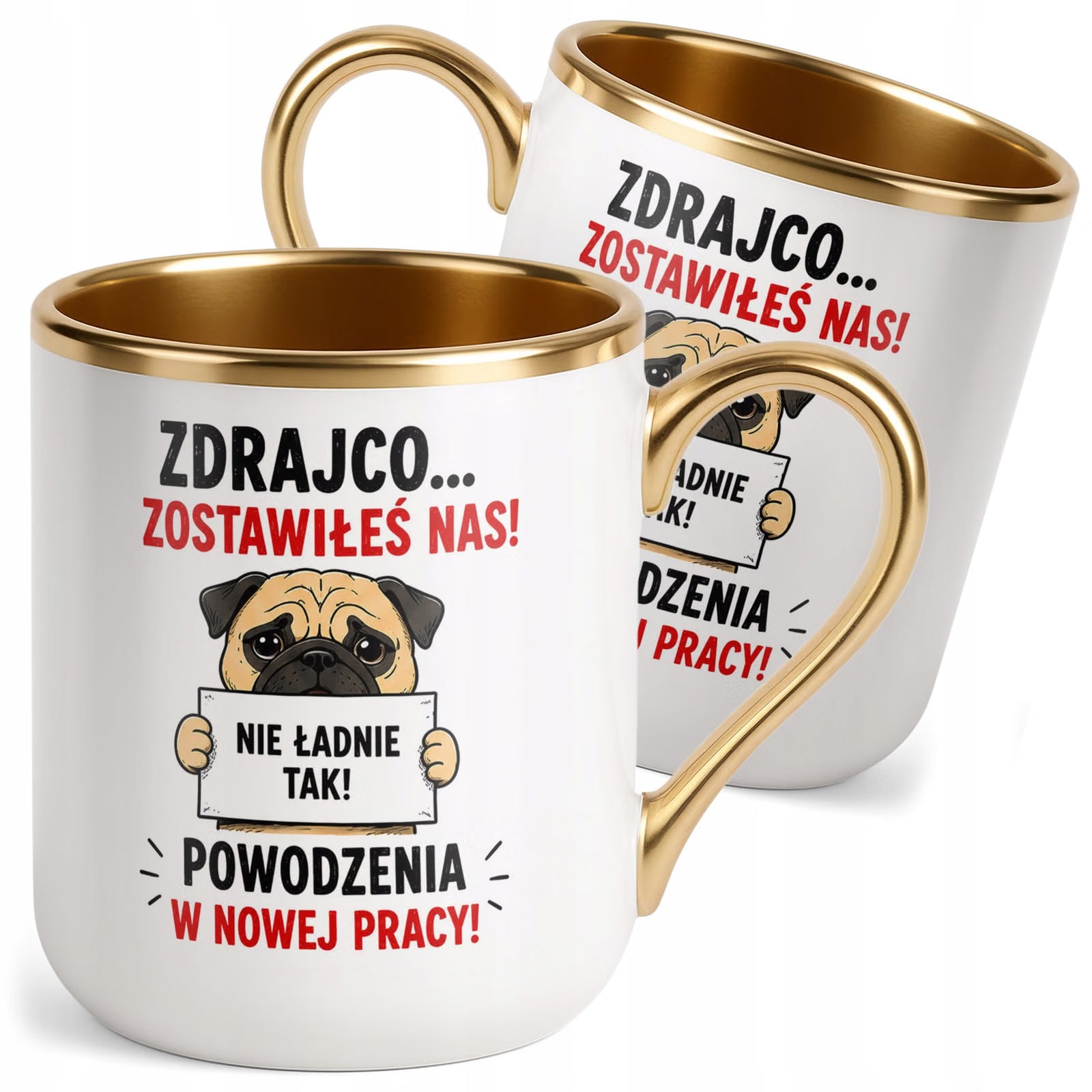 Kubek z nadrukiem Premium Złoty Pożegnanie Odejście z Pracy