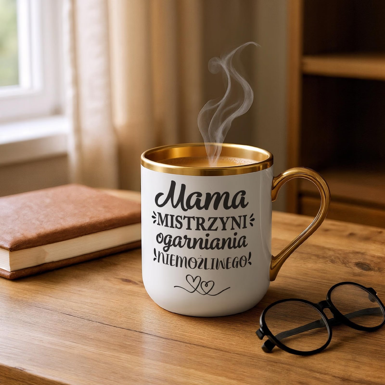 Kubek Premium Złoty Dzień Matki Dla Mamy Prezent Mama Mistrzyni Ogarniania