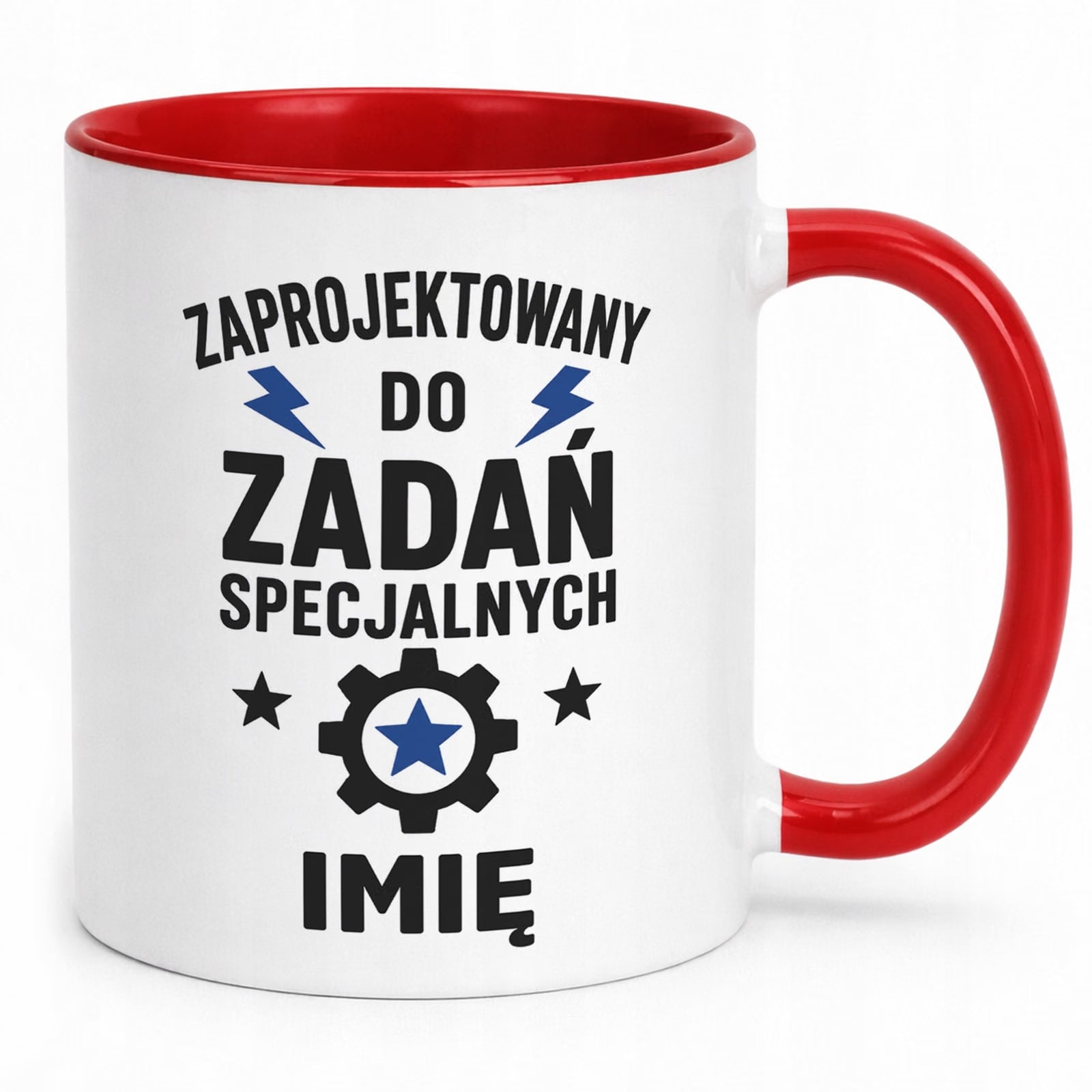 Czerwony Kubek personalizowany z nadrukiem Dzień Chłopaka Mężczyzny Prezent