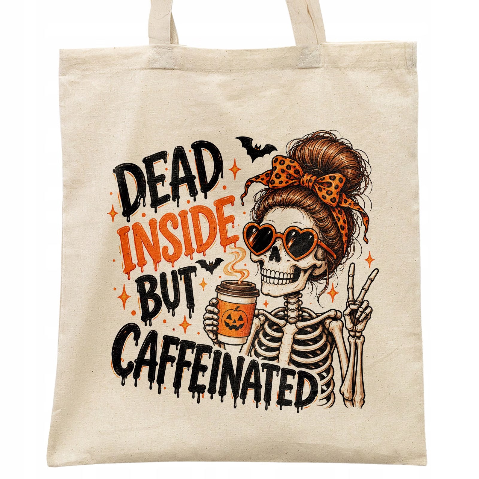 Torba shopper bawełniana halloween na zakupy z nadrukiem prezent