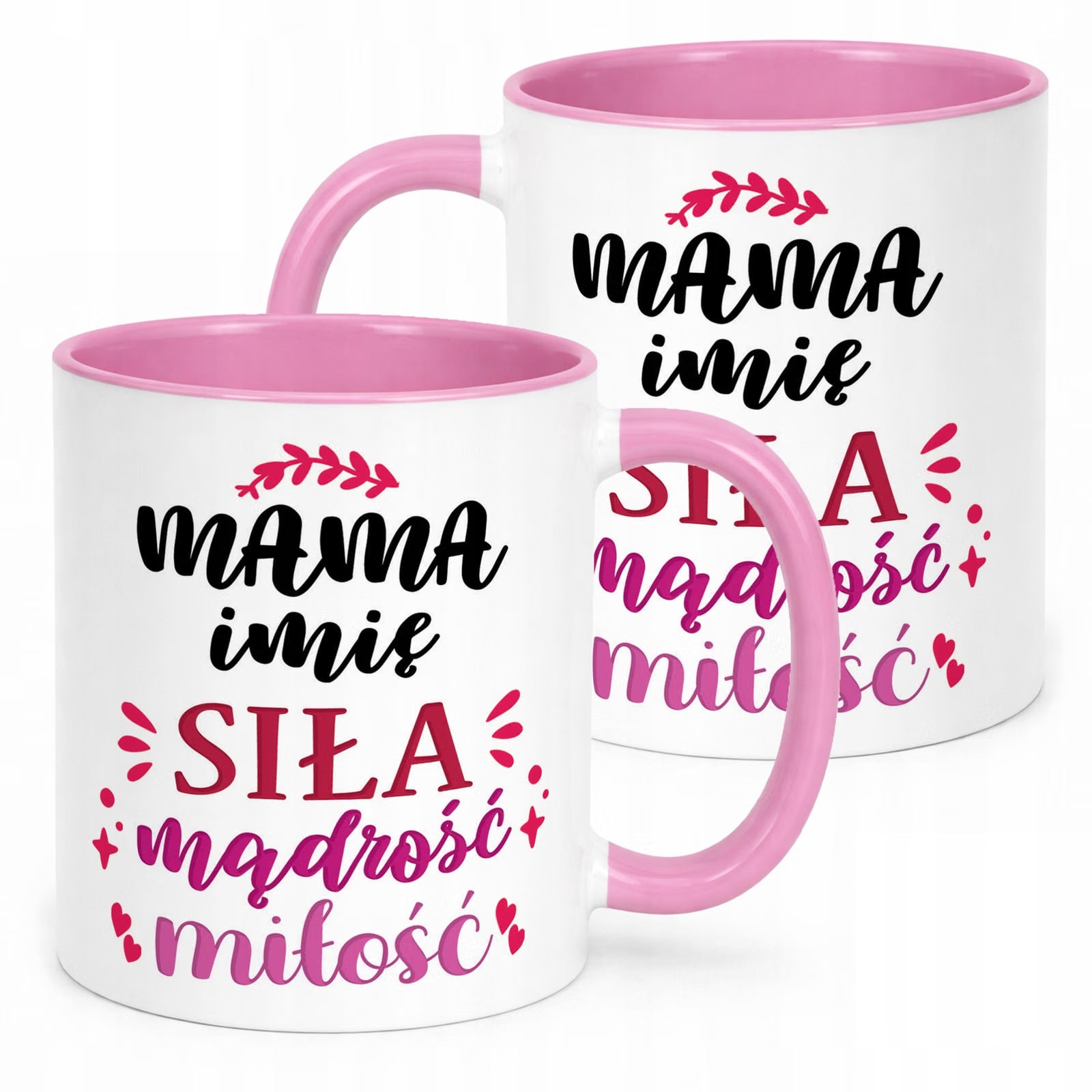 Kubek Różowy Personalizowany Dzień Matki Dla Mamy Prezent Upominek