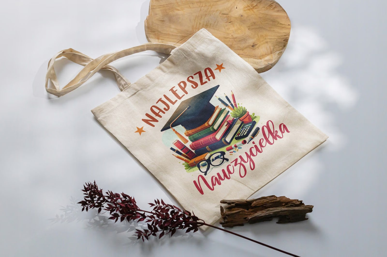 Zestaw kubek + torba Najlepsza Nauczycielka Dzień Nauczyciela Prezent