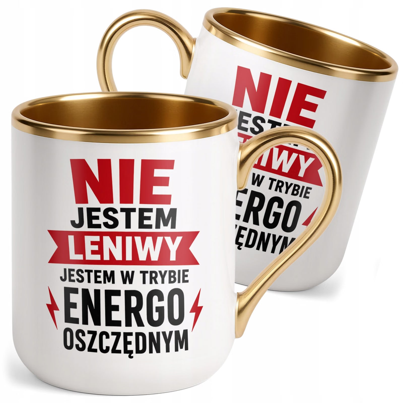 Kubek z nadrukiem Premium Złoty Dzień Chłopaka Mężczyzny Prezent