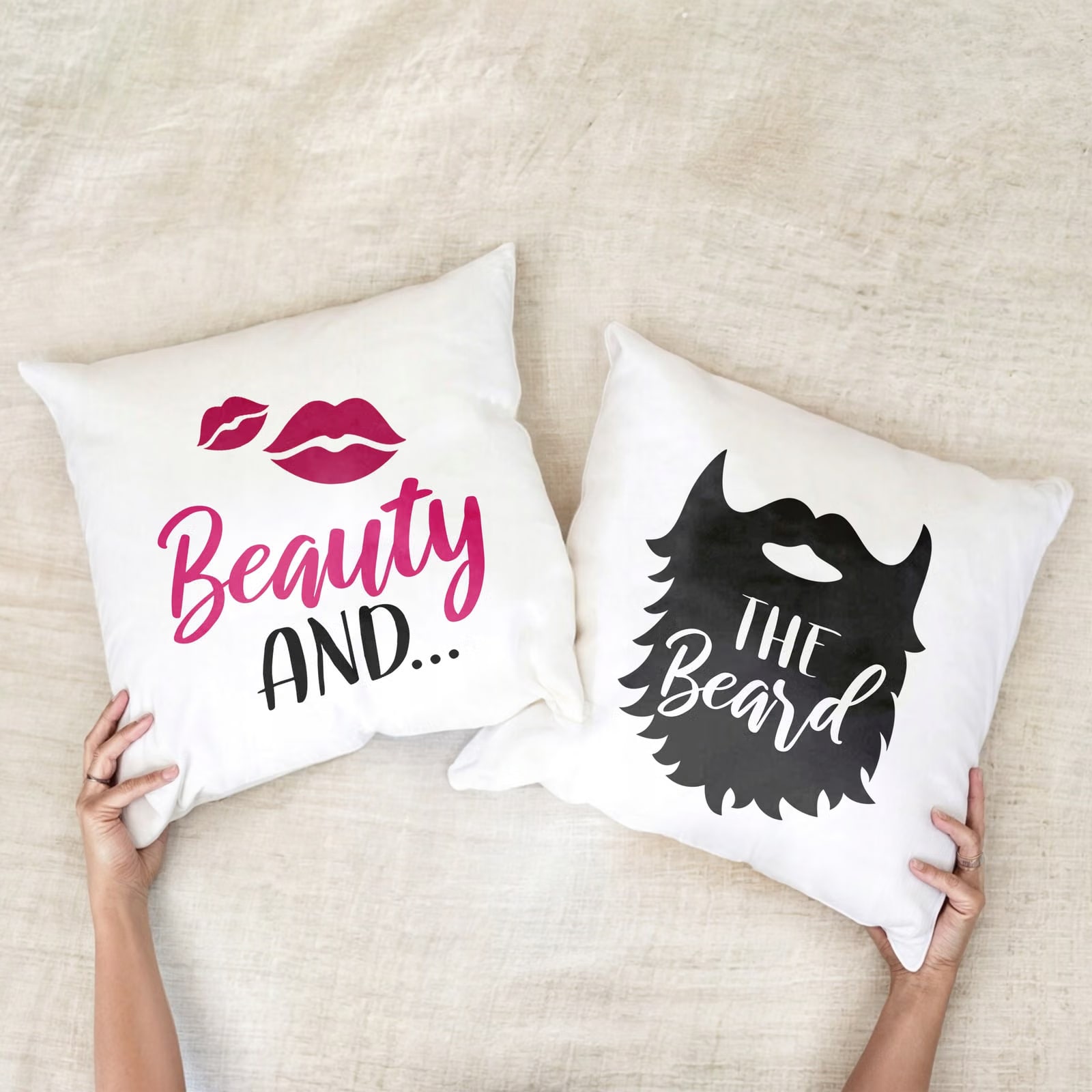 Zestaw Poduszek Walentynkowy Walentynek Beauty and The Beard Prezent