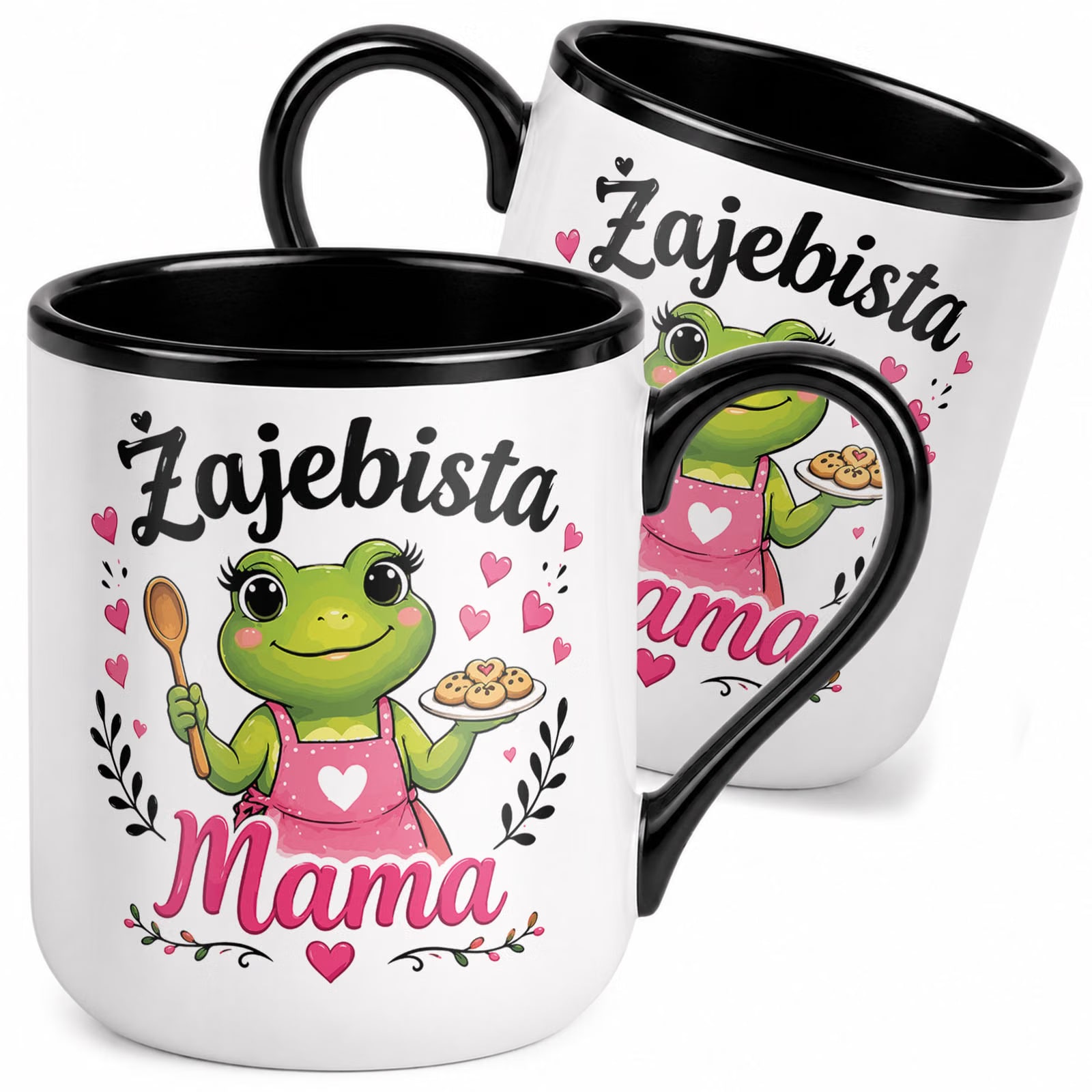Kubek z nadrukiem Premium Czarny Dla Mamy Dzień Matki Upominek Prezent