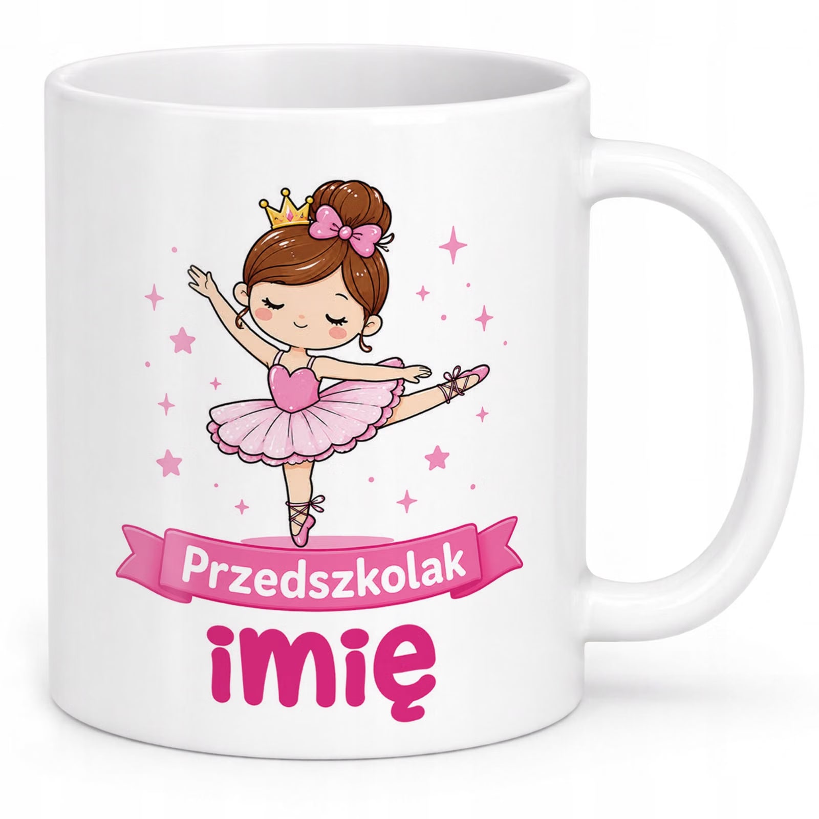 Zestaw Personalizowany Plecak Worek Kubek Przedszkolak Baletnica Prezent