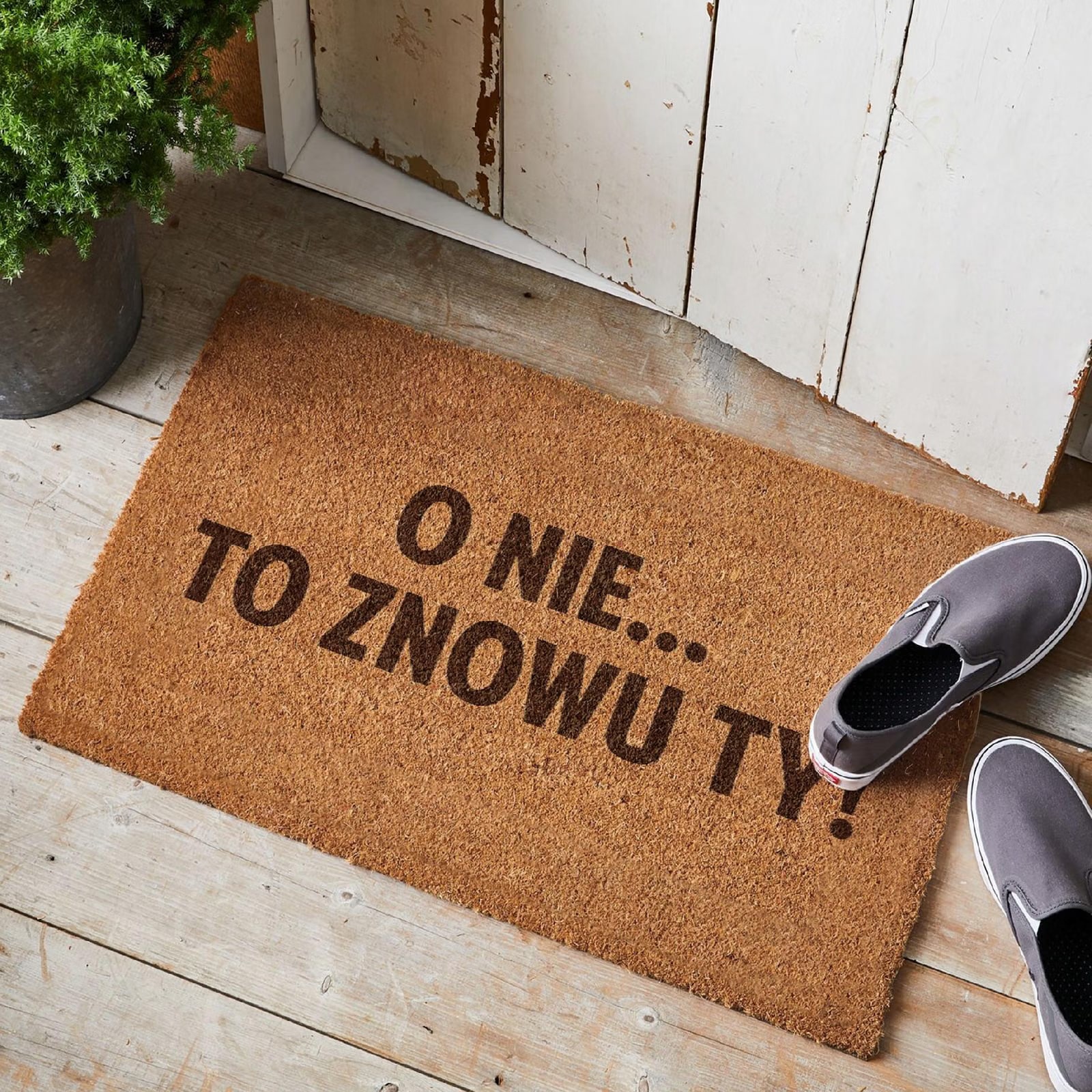 Wycieraczka O Nie To Znowu Ty Powitanie pod drzwi do domu kokosowa 60×40