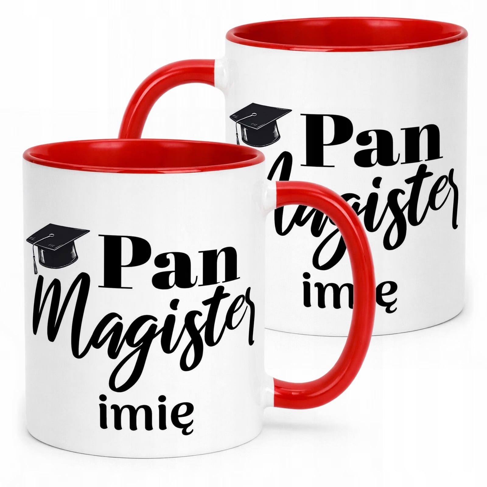 Kubek Czerwony Personalizowany Pan Magister Prezent Upominek