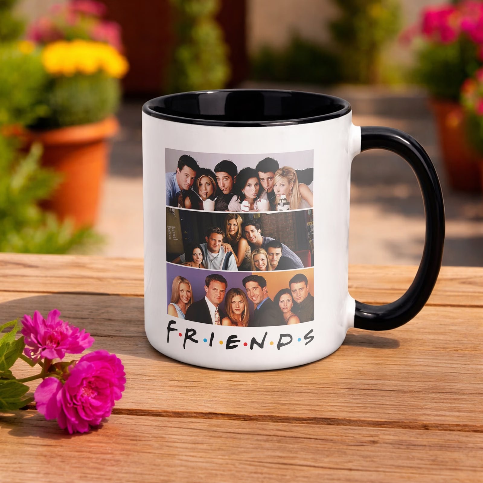 Kubek Czarny Friends Przyjaciele Dla Fanów Serialu Prezent Upominek