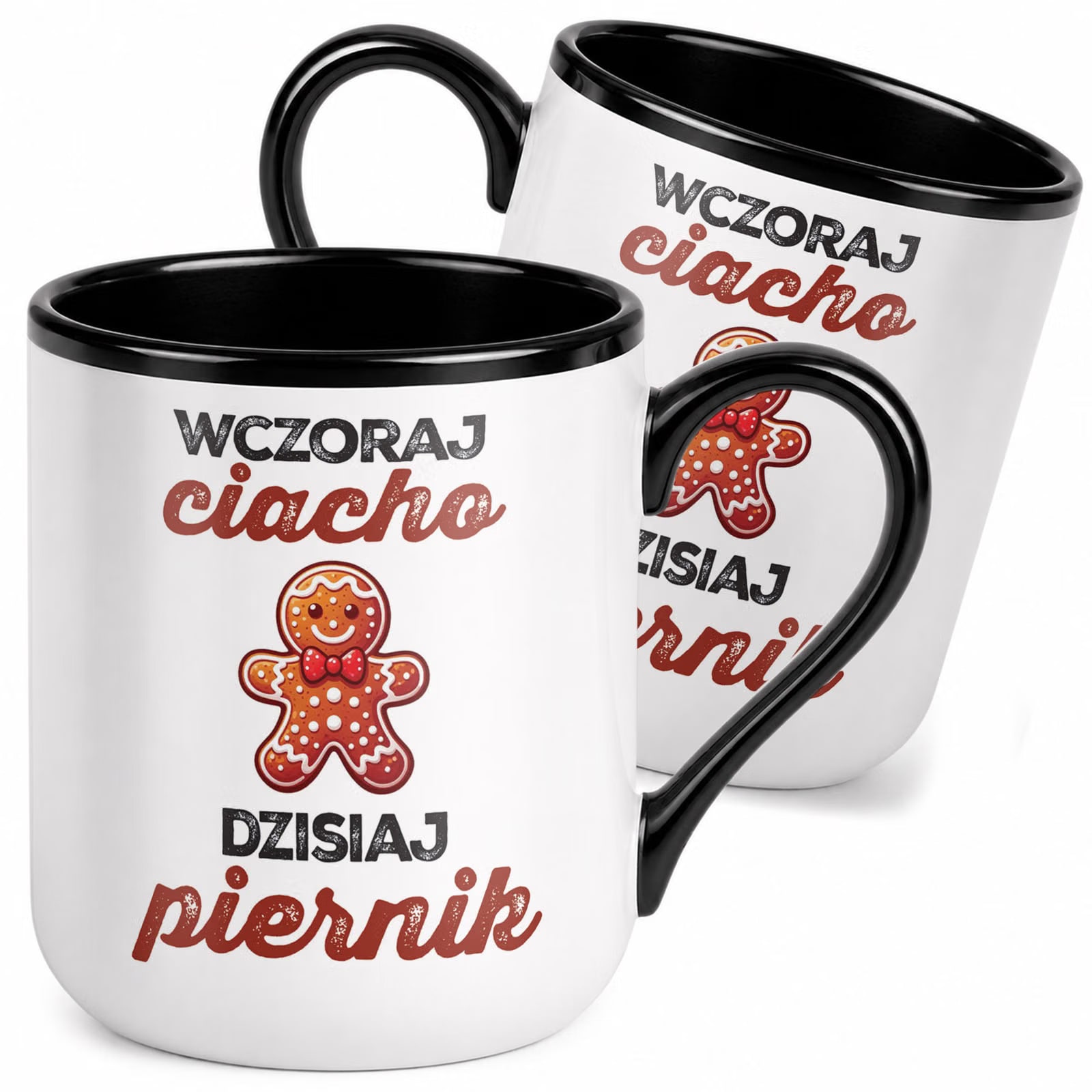 Kubek z nadrukiem Premium Czarny Dzień Mężczyzn Dla Chłopaka Prezent