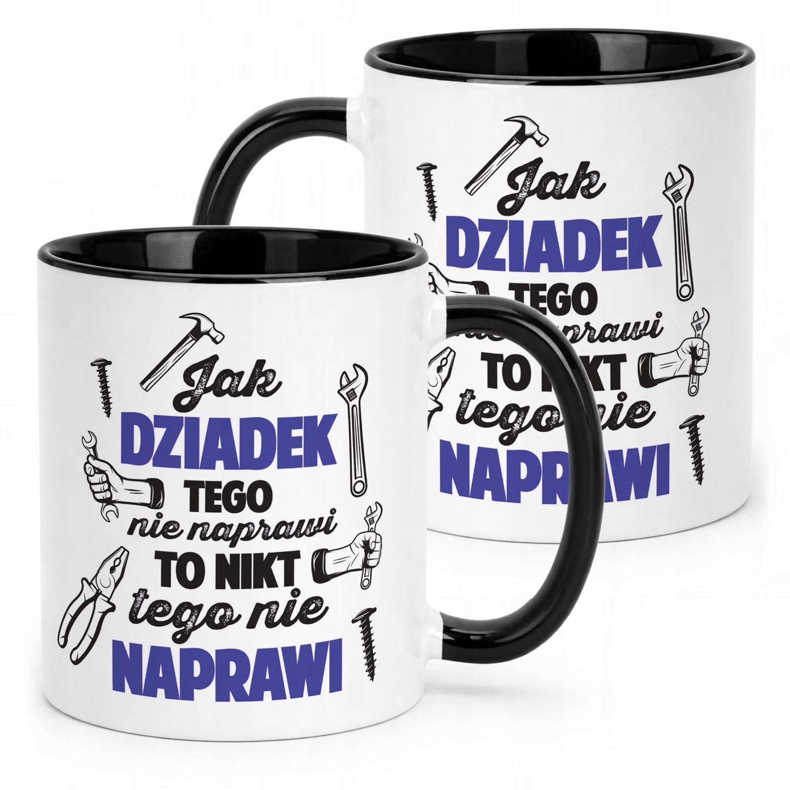 Kubek Czarny Dzień Dziadka Dla Dziadka Prezent Upominek