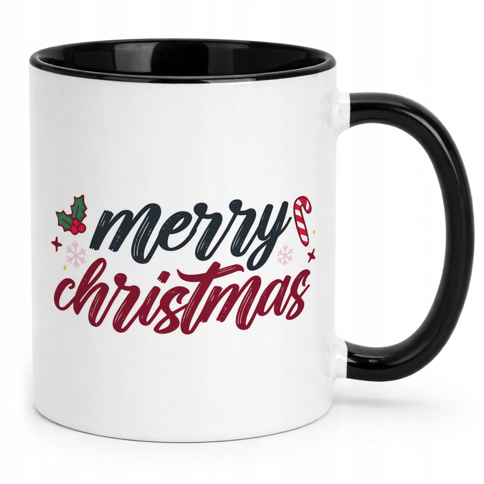 Kubek Czarny z Nadrukiem Boże Narodzenie Mikołajki Merry Christmas Prezent