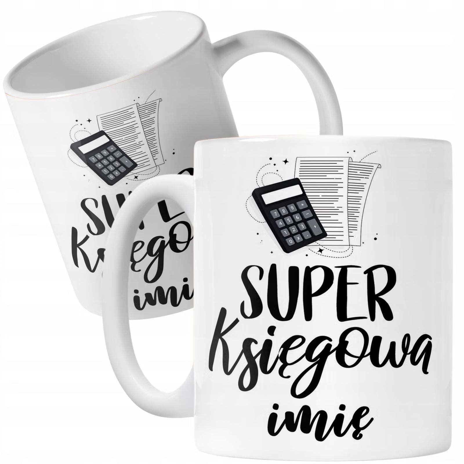 Kubek Ceramiczny Personalizowany Super Księgowa Dla Księgowej Prezent