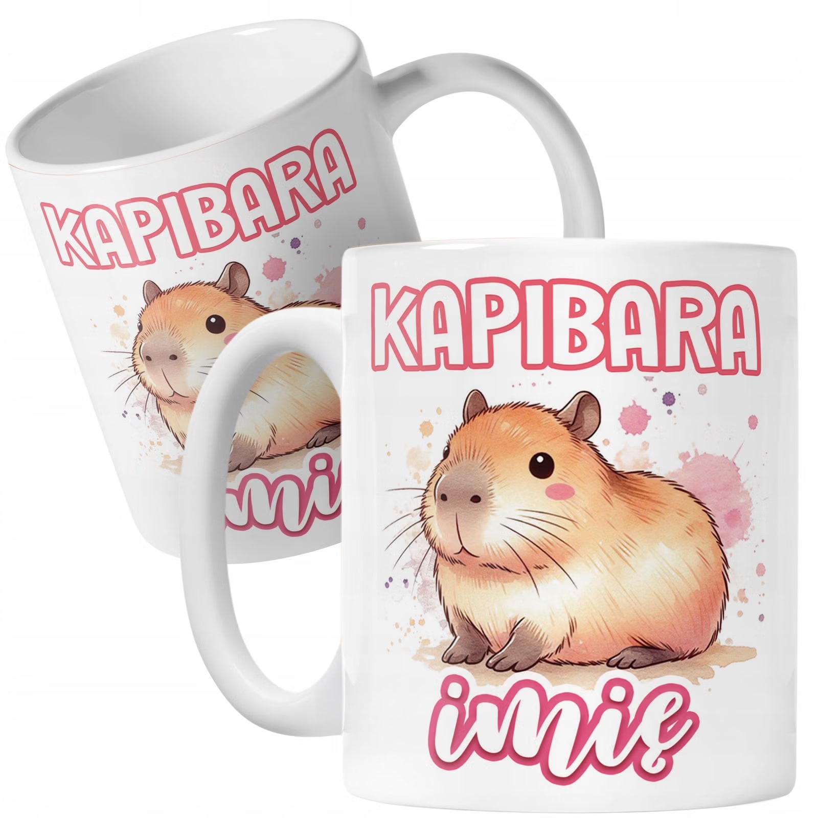 Zestaw personalizowany Kubek + Plecak Kapibara Capybara Zwierzak Prezent