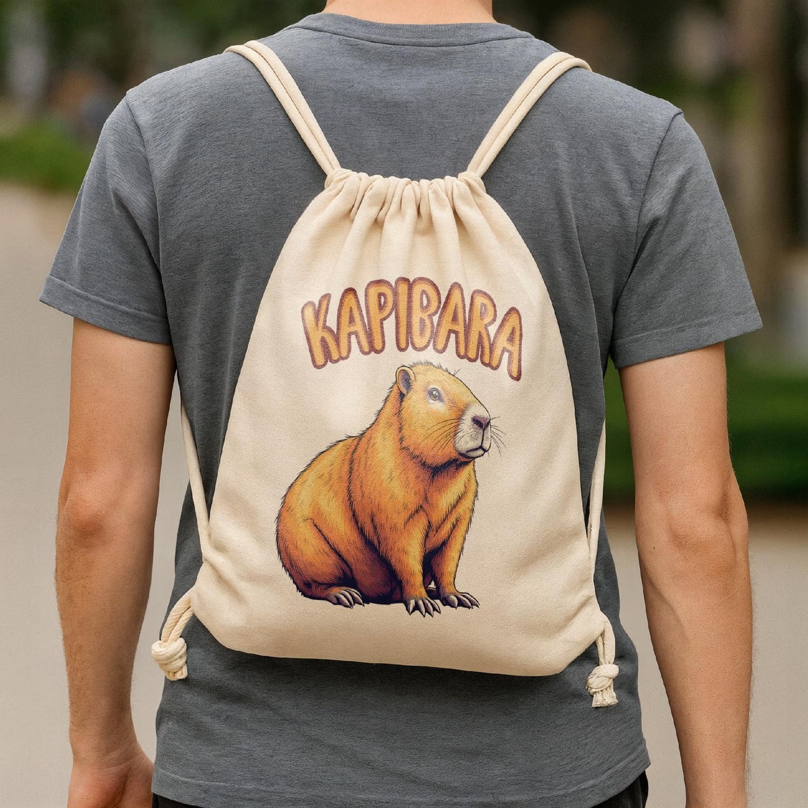 Plecak bawełniany Kapibara Capybara Zwierzak Prezent