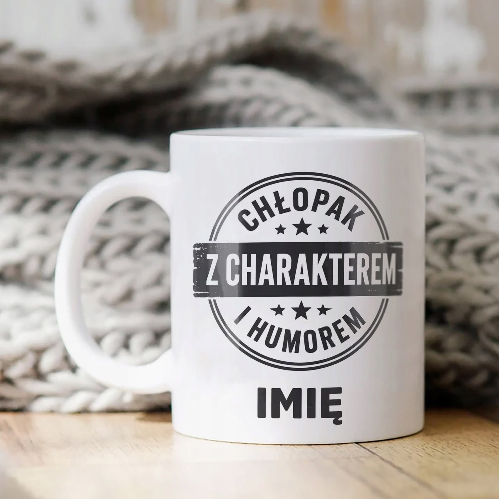 Biały Kubek personalizowany z nadrukiem Dzień Chłopaka Dla Mężczyzny