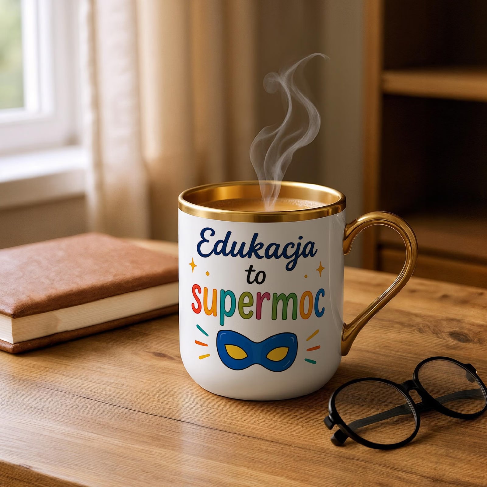 Kubek Premium Złoty Dzień Nauczyciela Prezent Upominek Szkoła