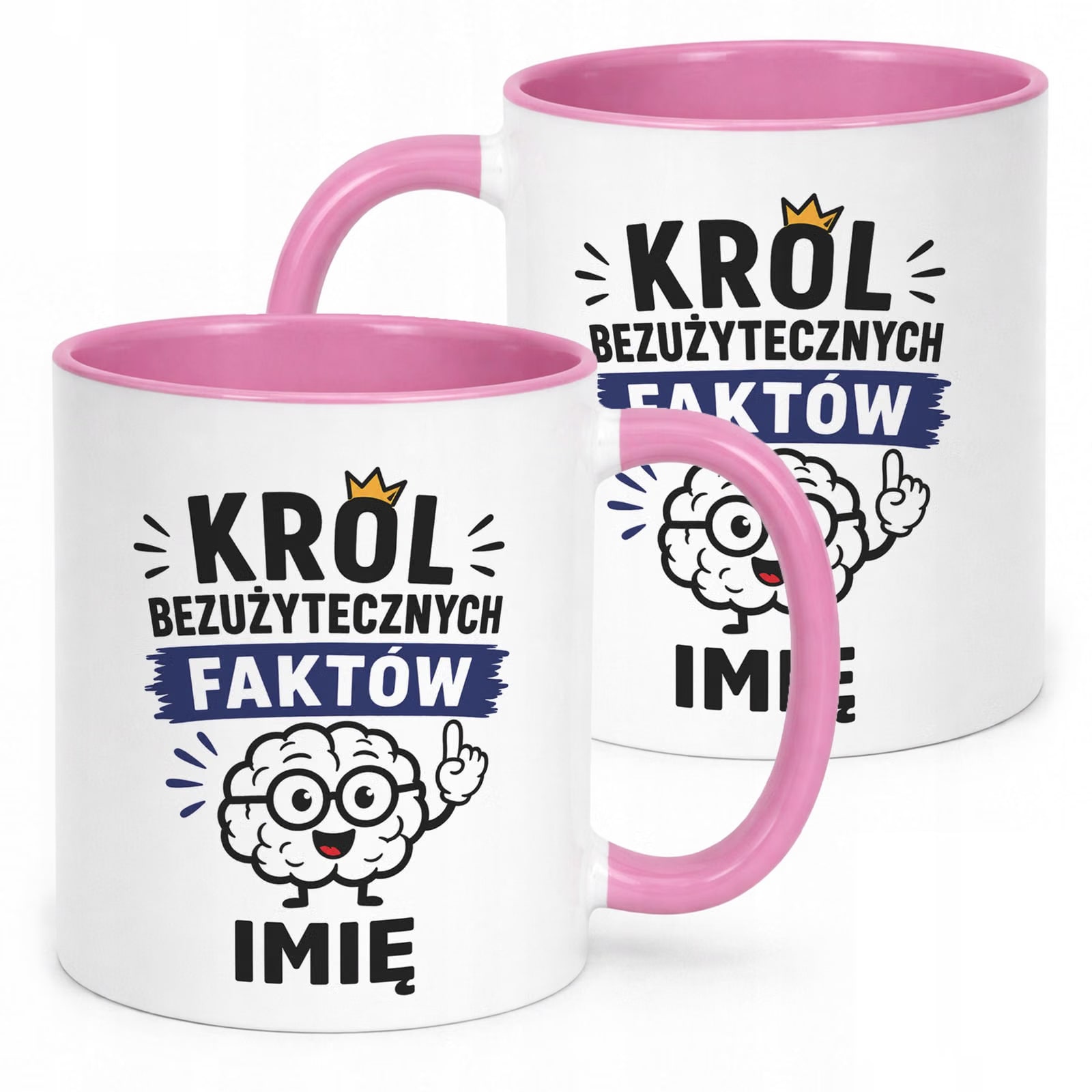 Różowy Kubek personalizowany z nadrukiem Dzień Chłopaka Mężczyzny Prezent