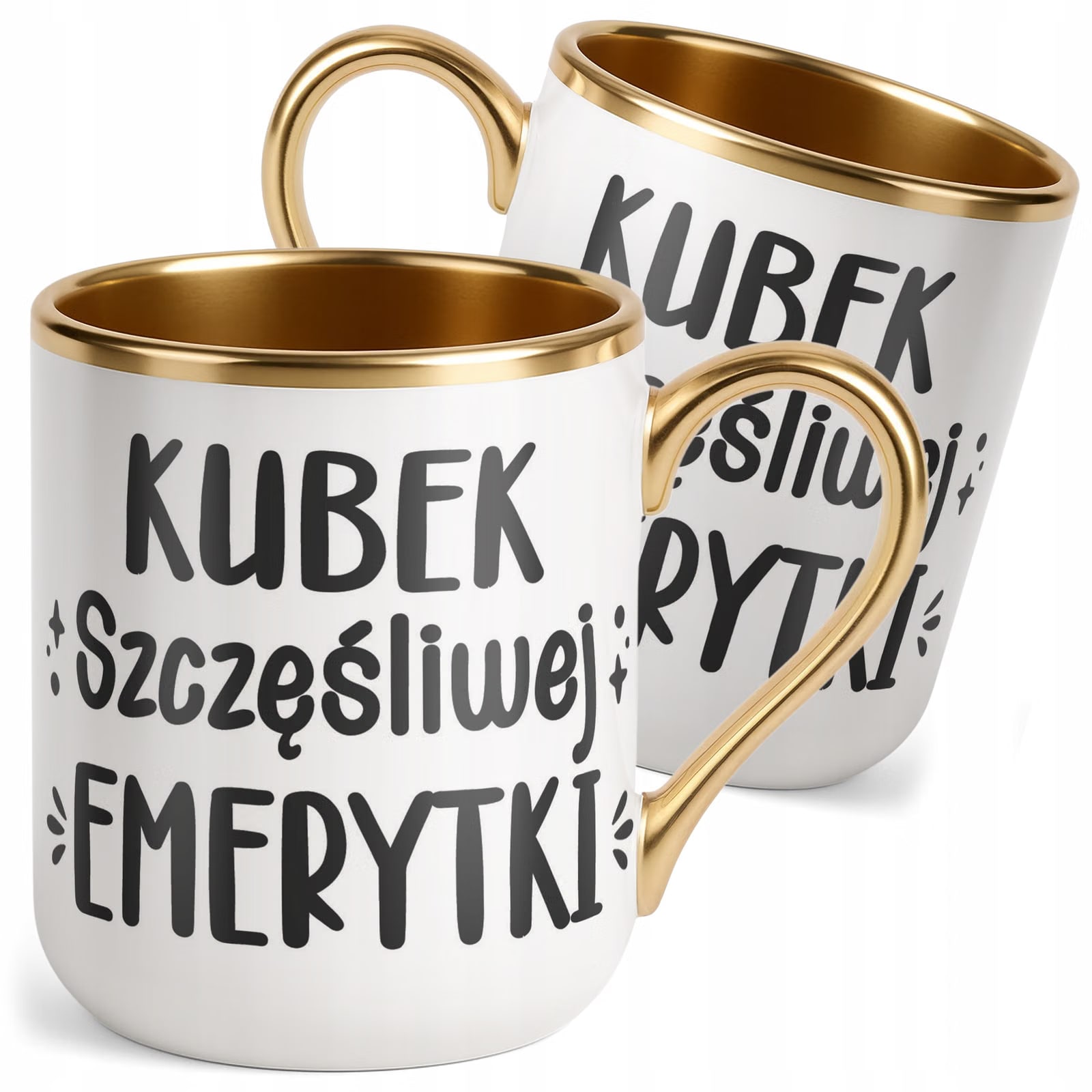 Kubek Premium Złoty Z okazji Emerytury Dla Emerytki Prezent