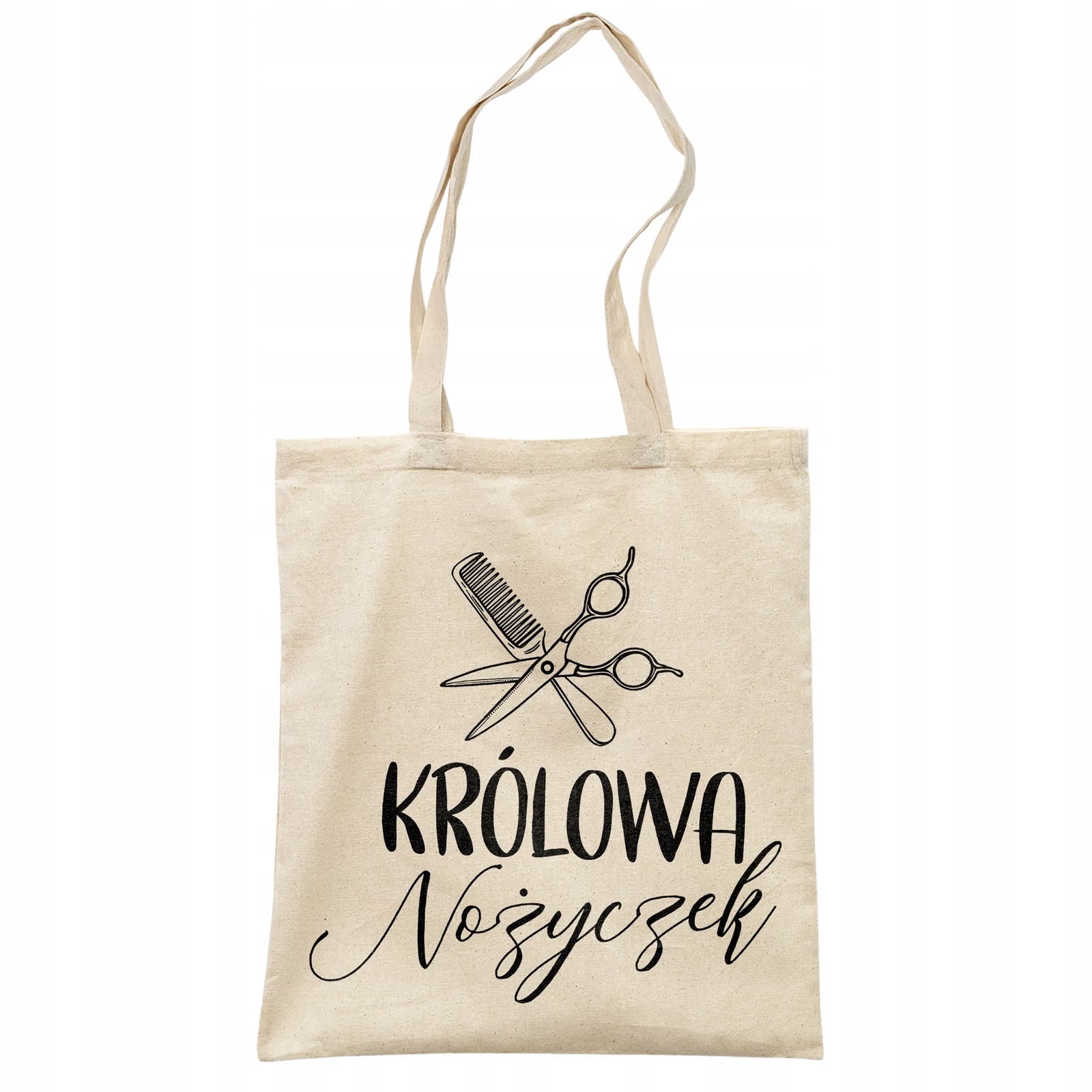 Torba bawełniana na zakupy Królowa Nożyczek Fryzjerka Prezent