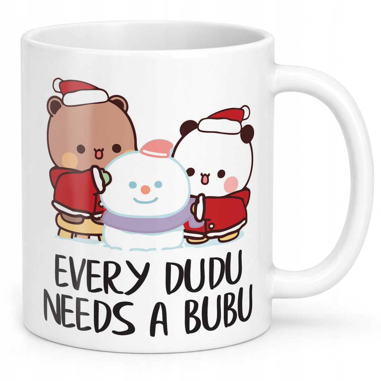 Kubek Biały Boże Narodzenie Mikołajki Święta Bubu i Dudu Prezent