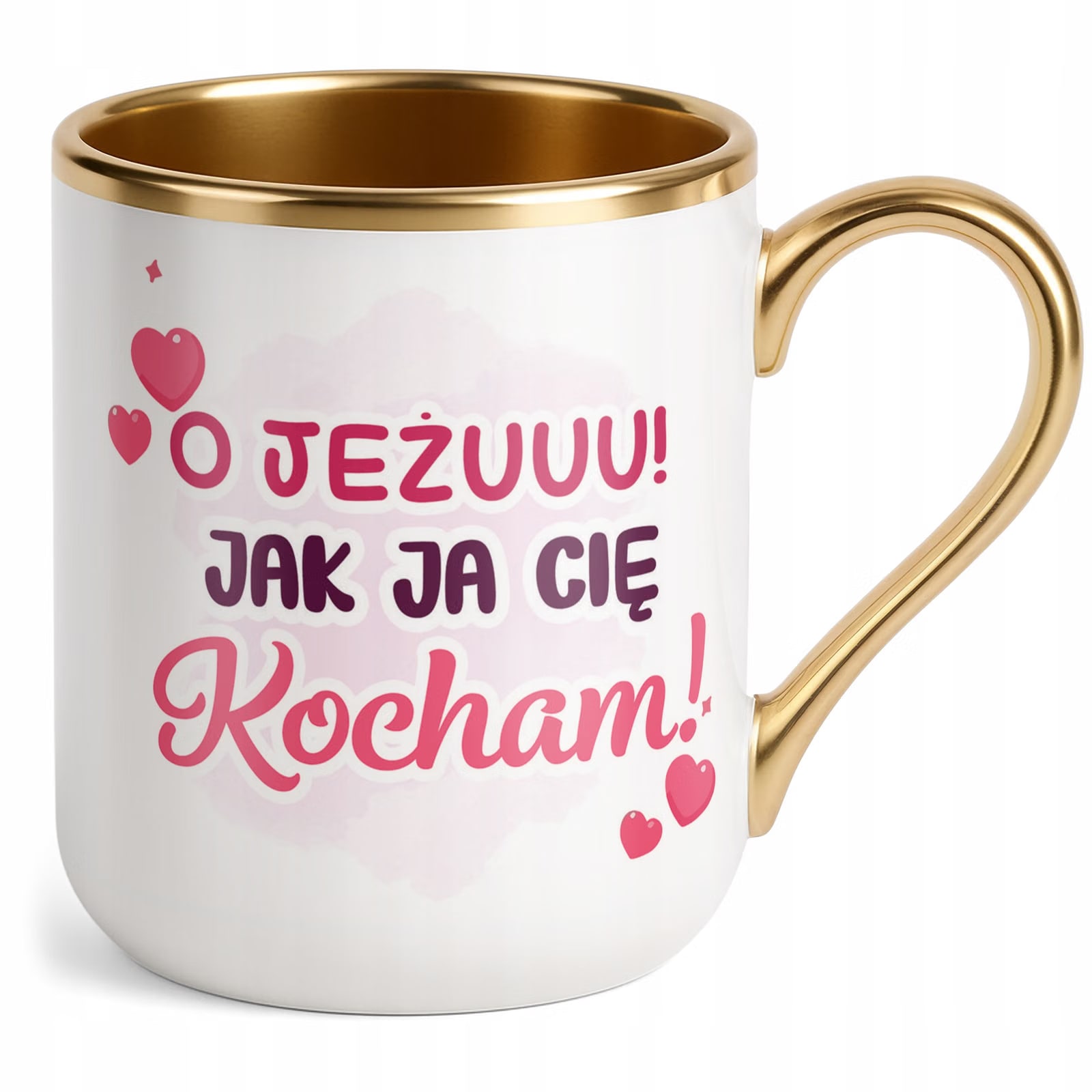Kubek Premium Złoty Na Walentynki Kocham Cię Prezent Upominek