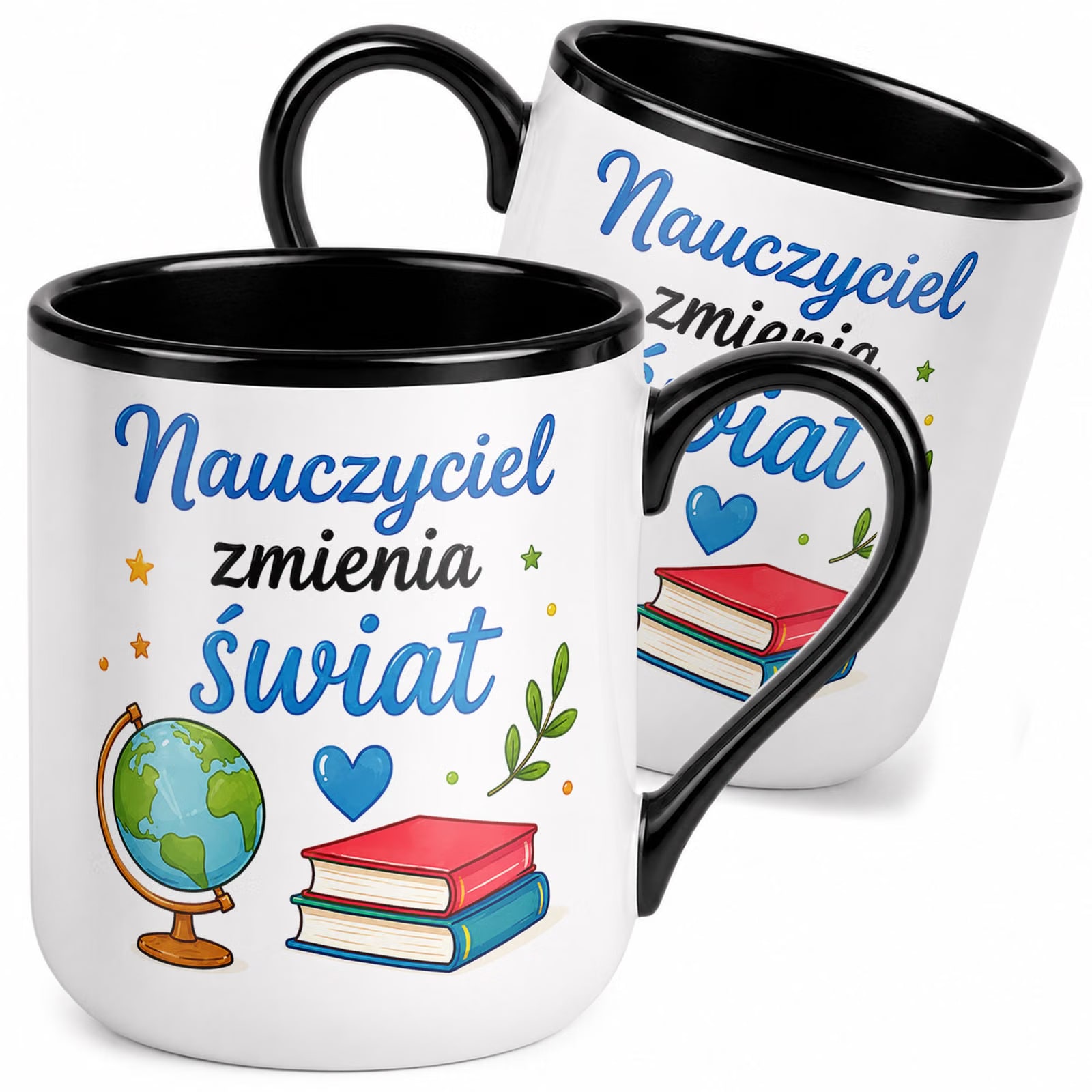 Kubek z nadrukiem Premium Czarny Dzień Nauczyciela Dla Nauczyciela Prezent