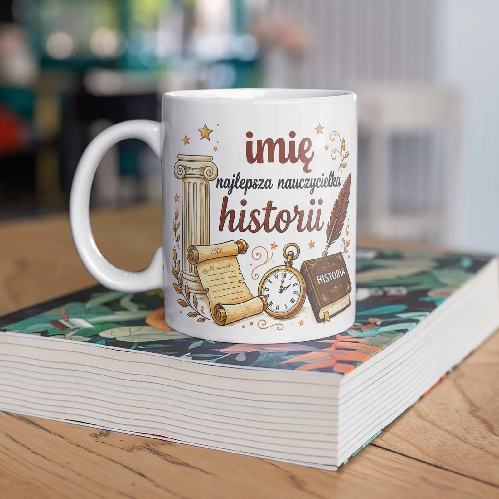 Kubek z Imieniem Dzień Nauczyciela Zakończenie Roku Historia Prezent