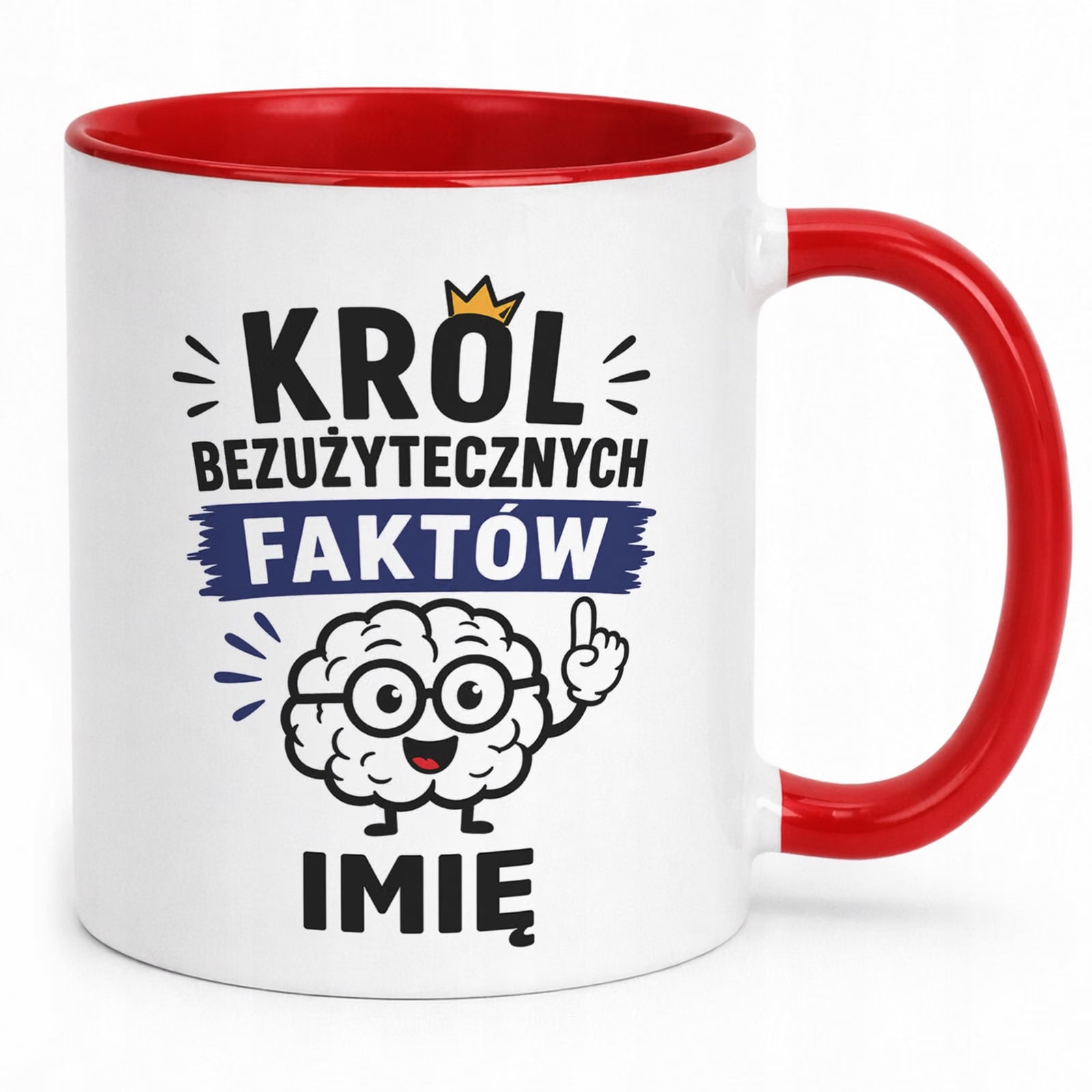 Czerwony Kubek personalizowany z nadrukiem Dzień Chłopaka Mężczyzny Prezent
