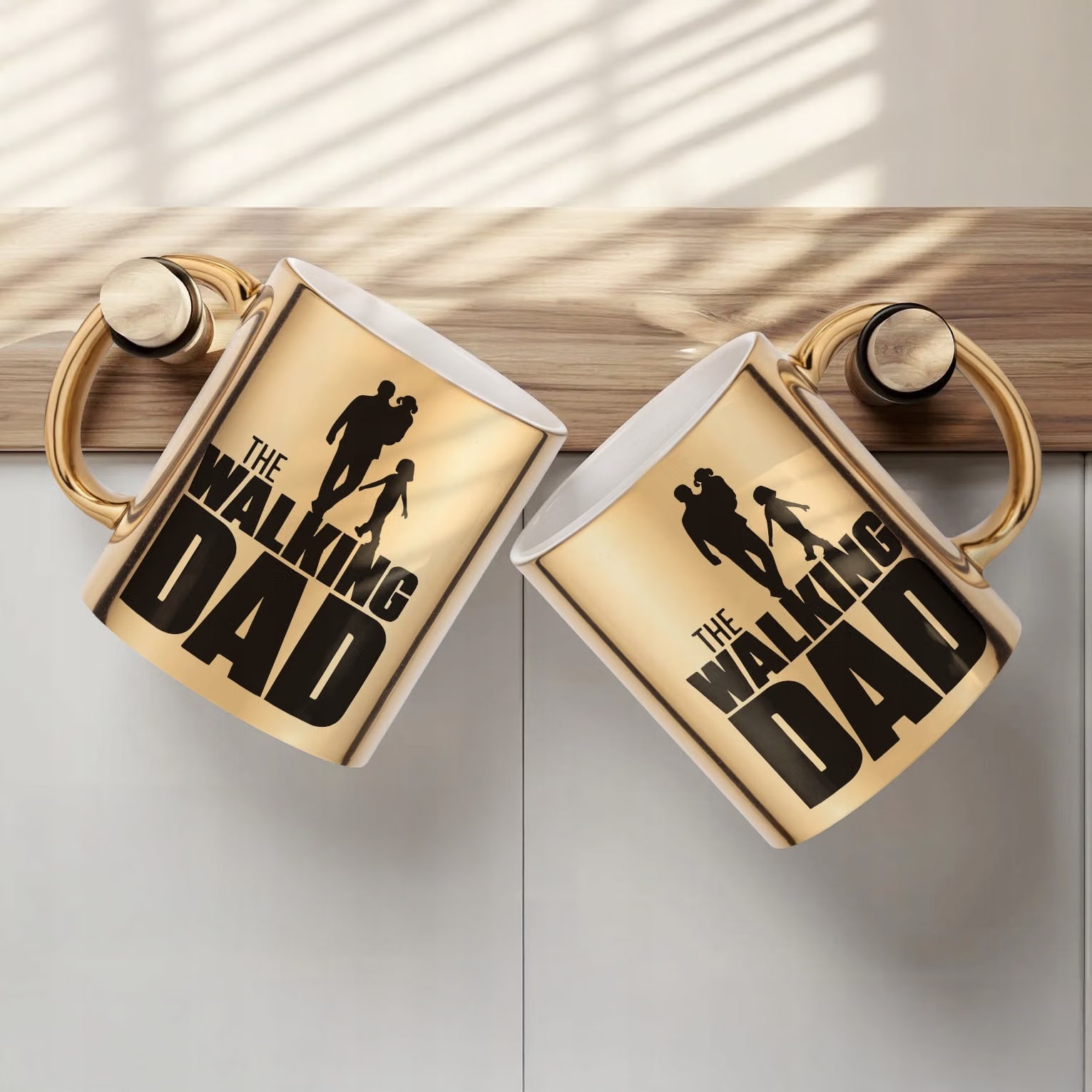 Złoty Kubek Dzień Ojca Dla Taty The Walking Dad Prezent