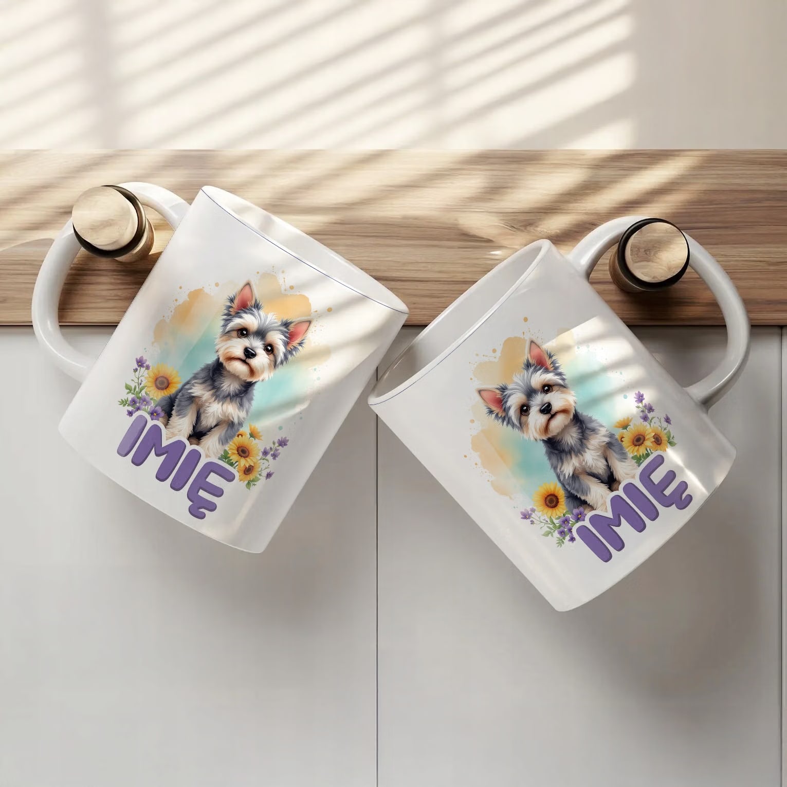 Kubek ceramiczny personalizowany Pies Piesek Zwierzak Słodki Dla Dzieci