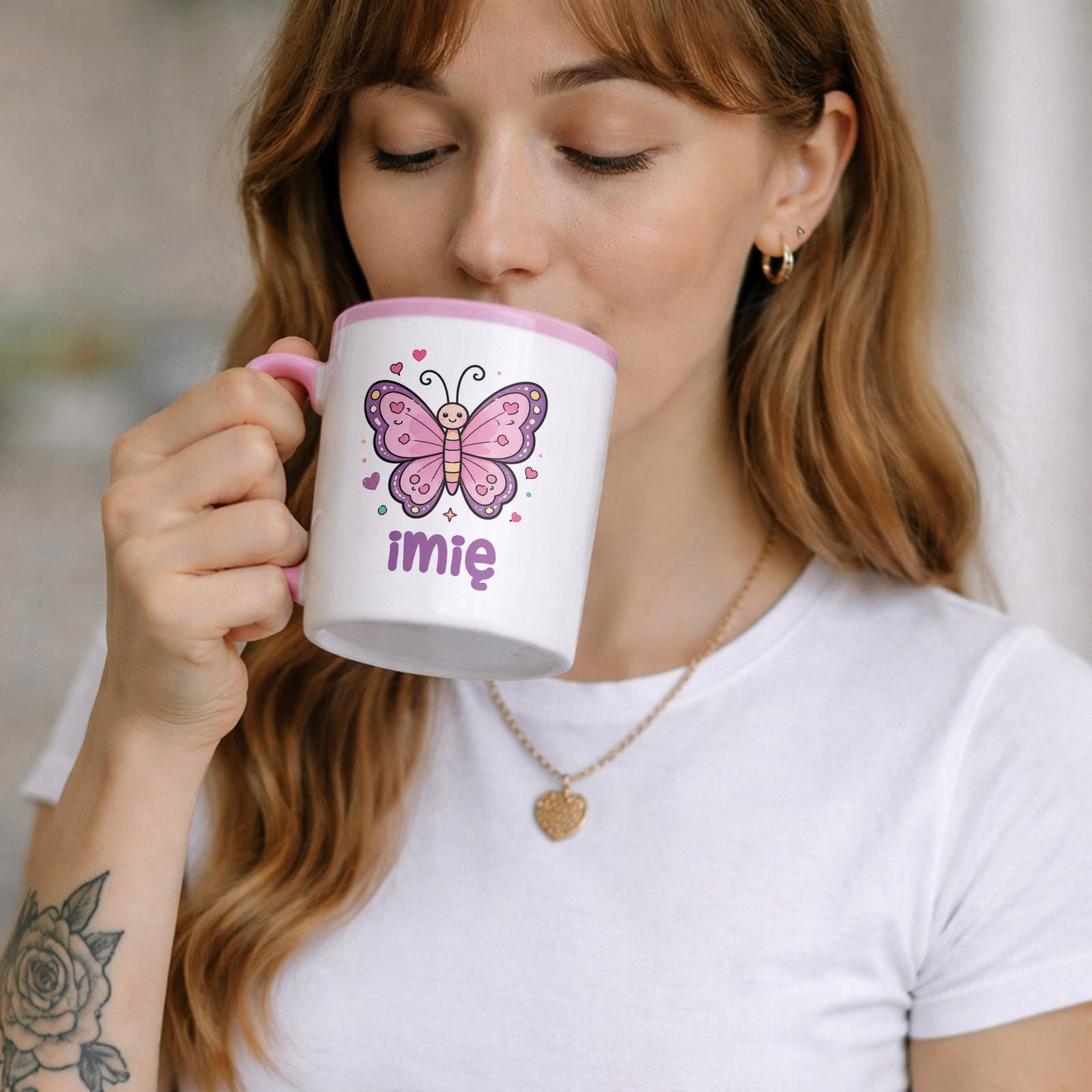 Zestaw Personalizowany Plecak Worek Kubek Różowy Księżniczka Prezent