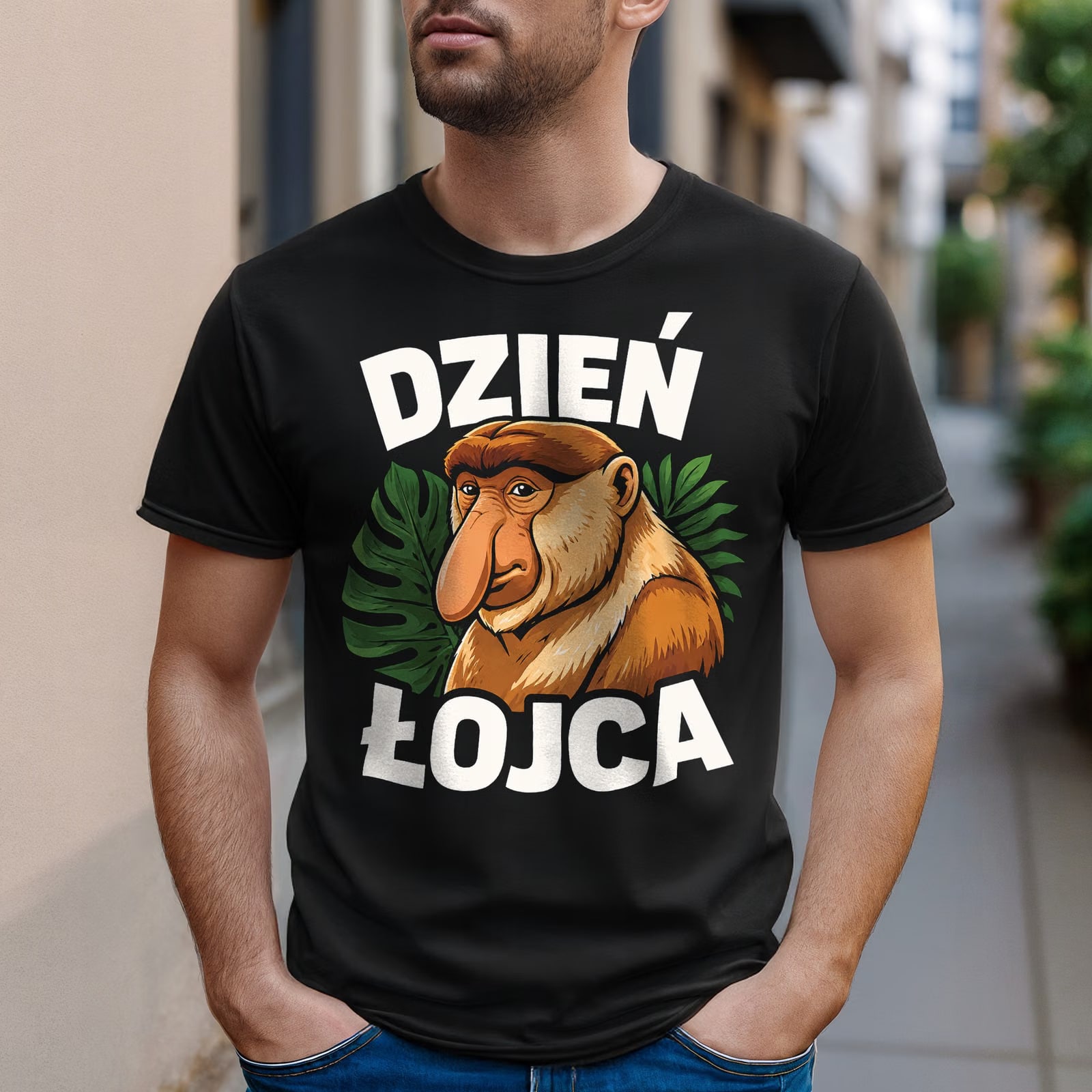 Koszulka czarna męska Dzień Ojca dla taty praktyczny upominek r. S