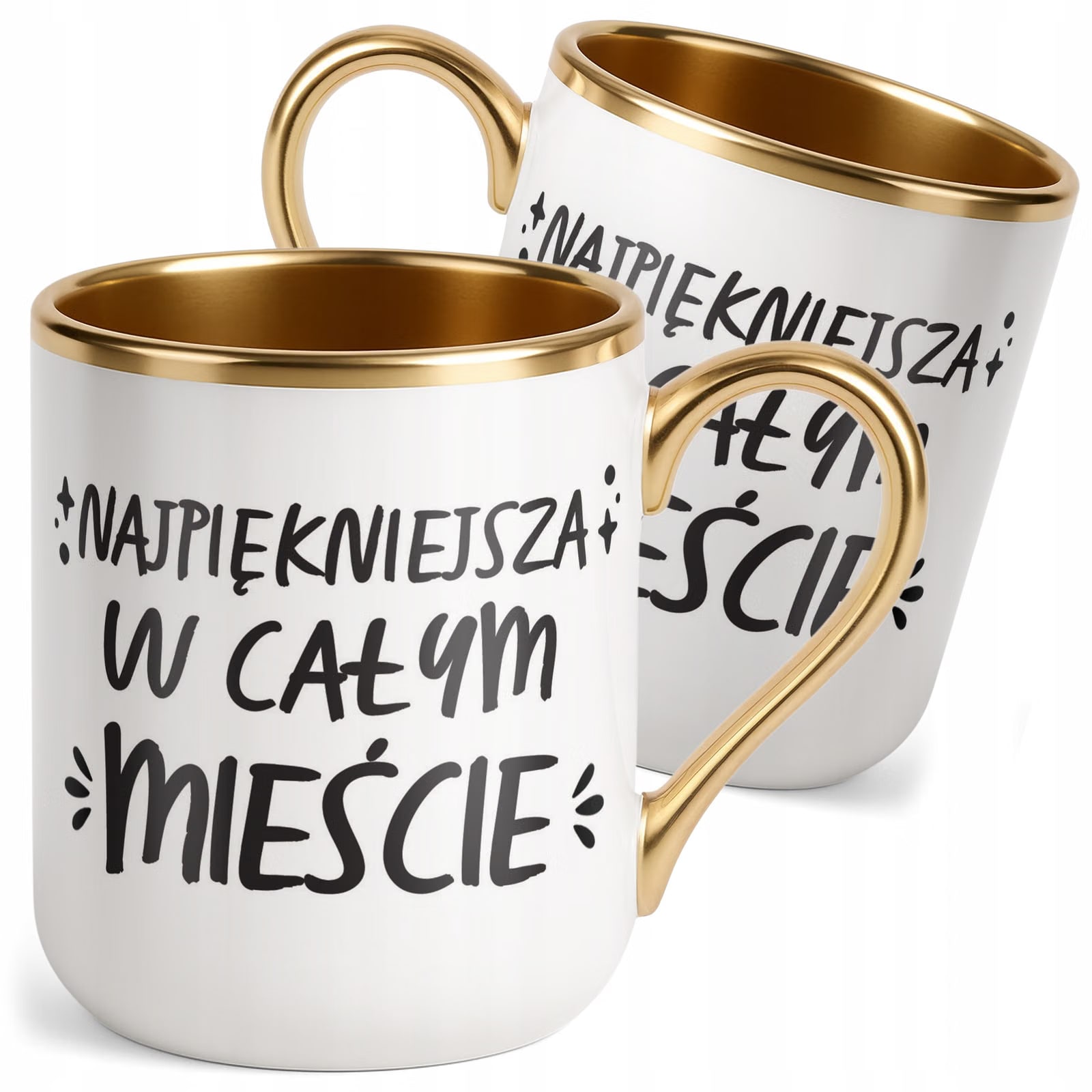 Kubek Premium Złoty Personalizowany Dzień Kobiet Zabawny Prezent Upominek