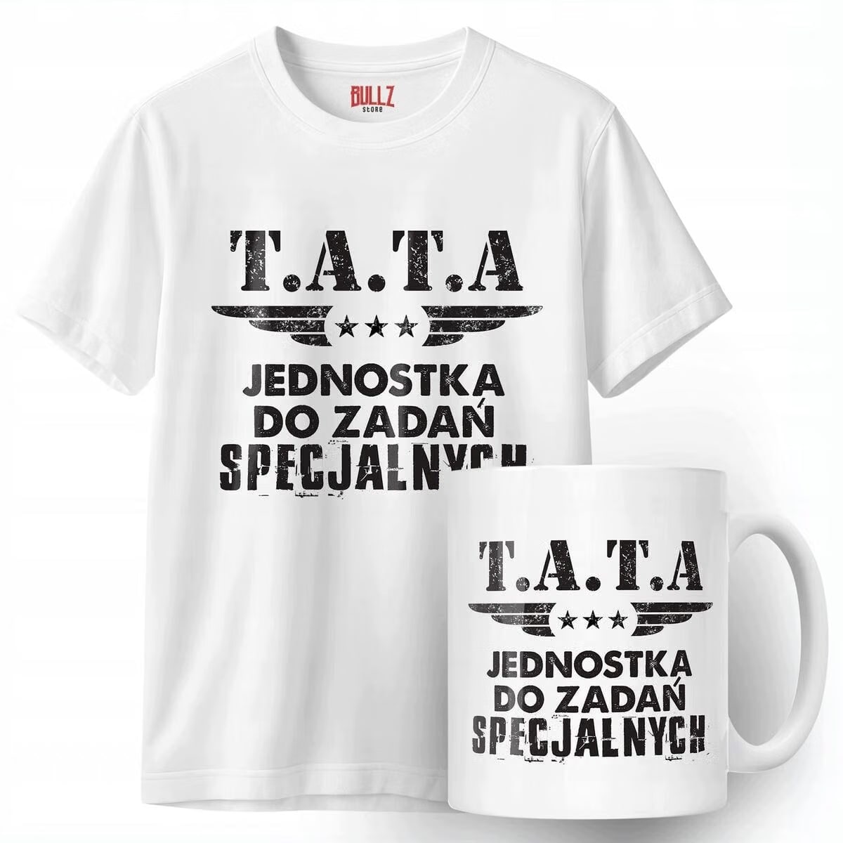 Zestaw Kubek + Koszulka Dzień Ojca Dla Taty Tata Jednostka Prezent