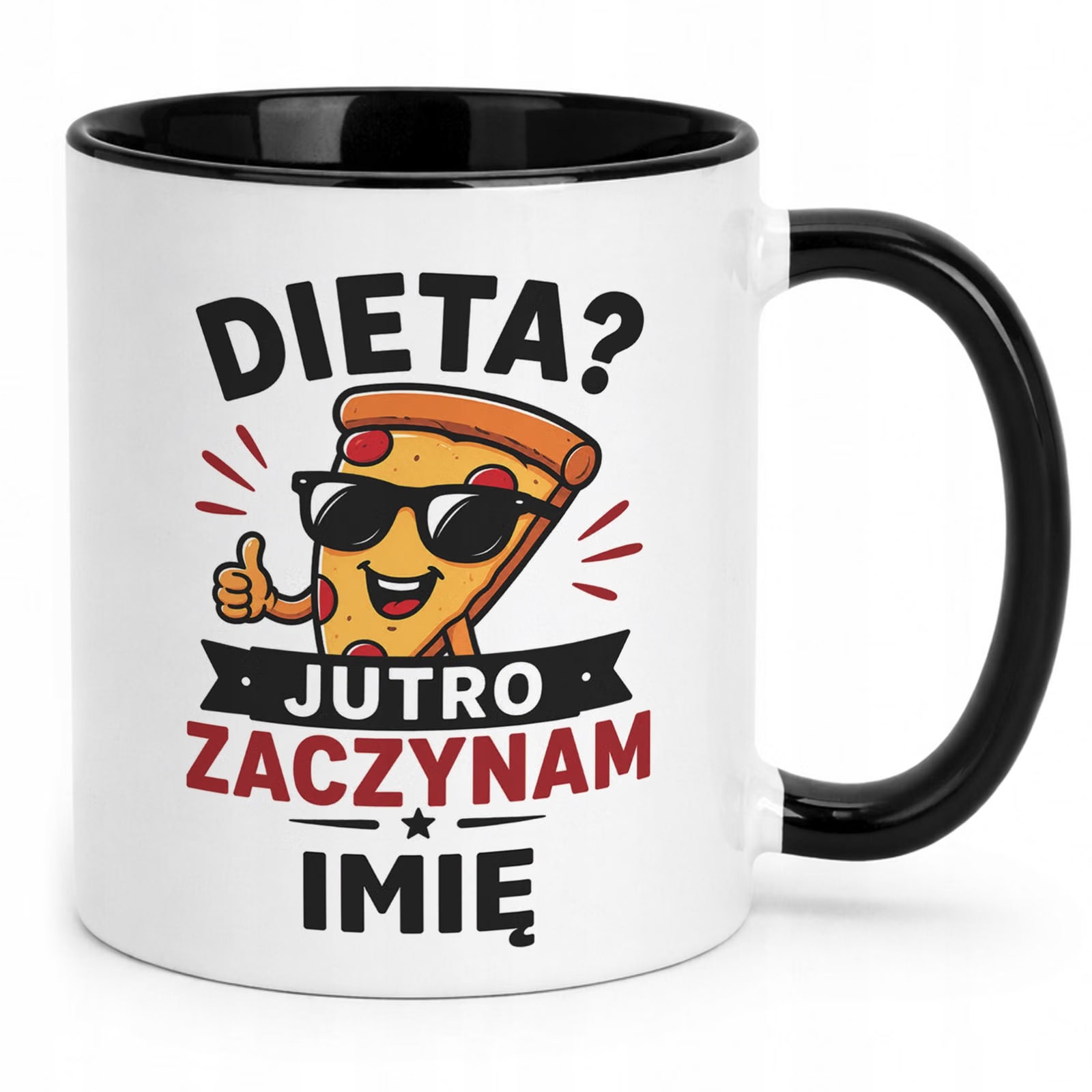 Czarny Kubek personalizowany z nadrukiem Dzień Chłopaka Mężczyzny Prezent