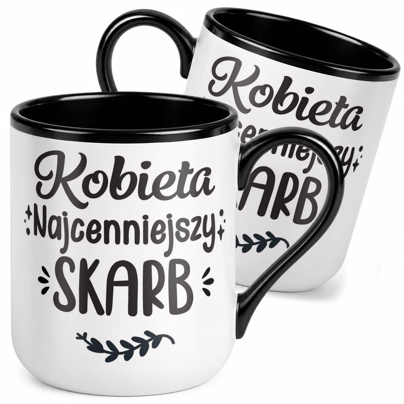 Kubek z nadrukiem Premium Czarny Dzień Kobiet Dla Kobiety Upominek Prezent
