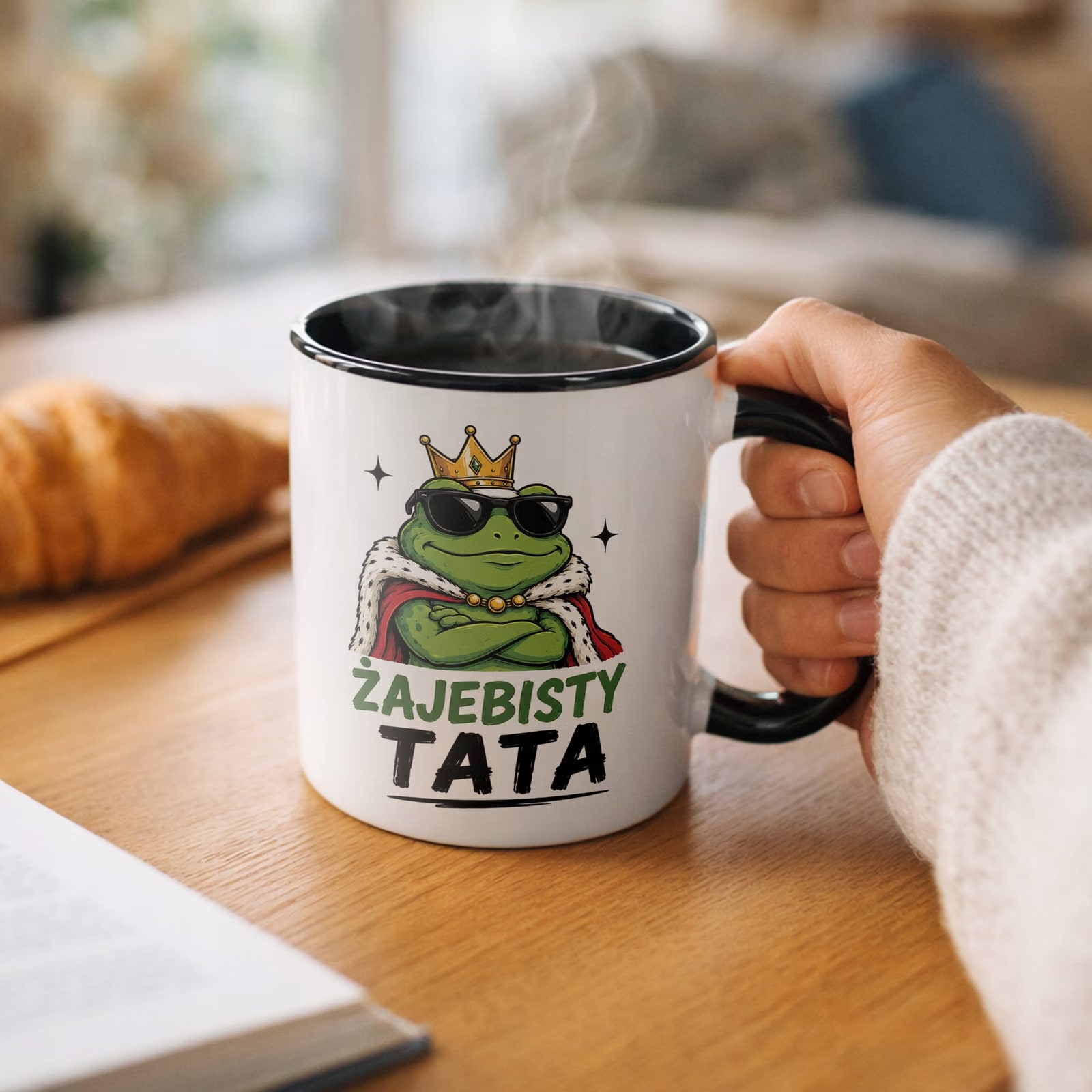 Kubek Czarny upominek na Dzień Ojca prezent dla taty