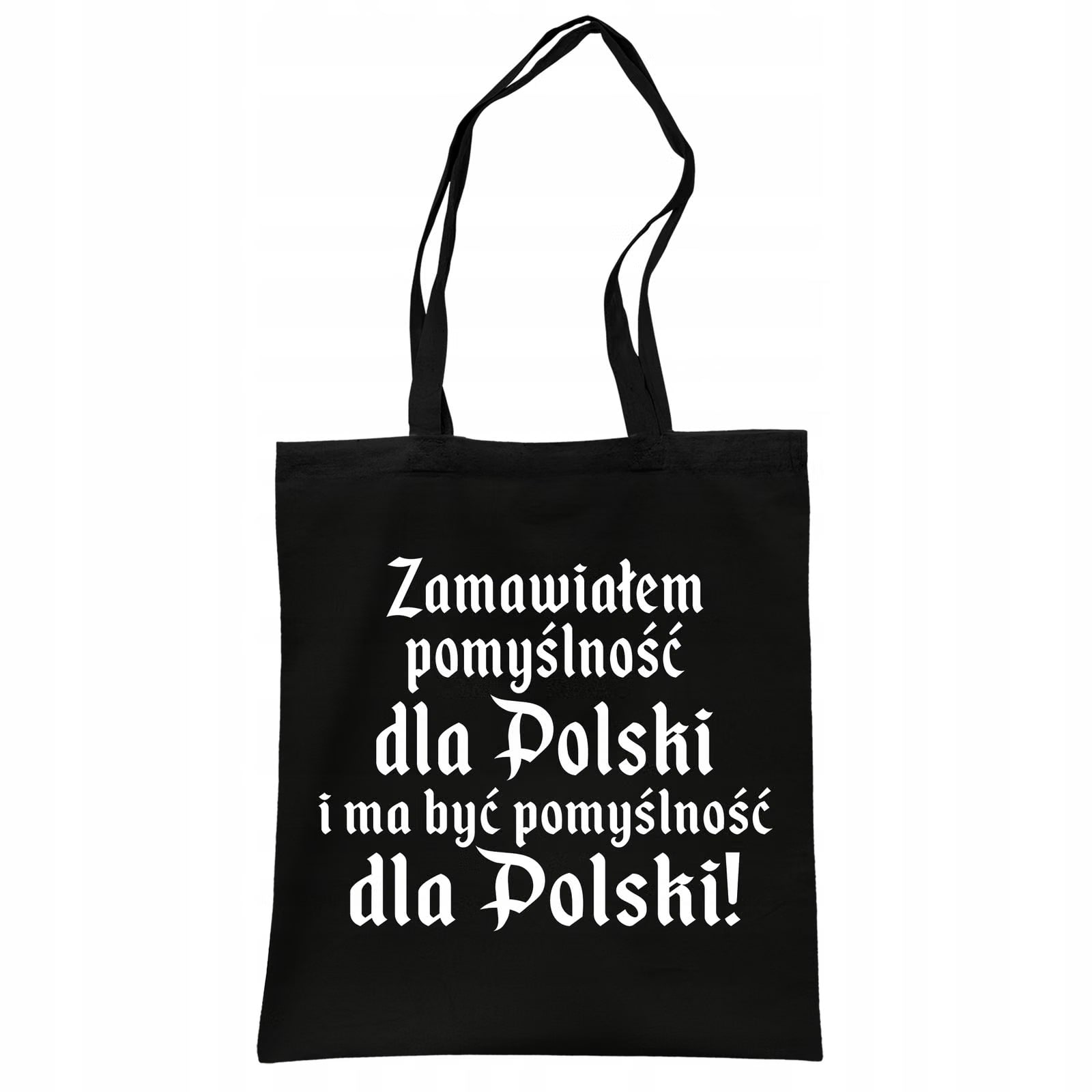 Torba bawełniana czarna na zakupy 1670 Zamawiałem Pomyślność Dla Polski