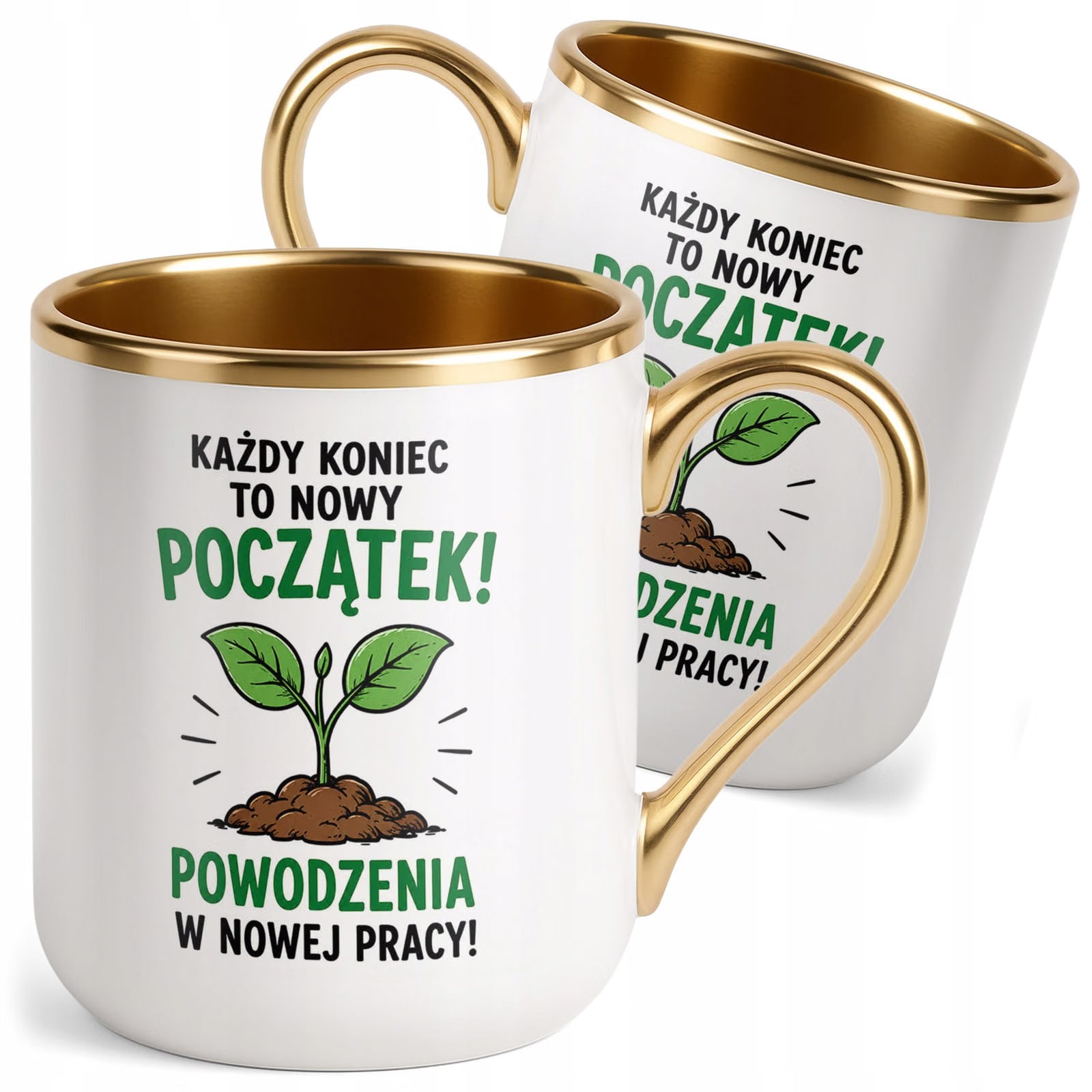 Kubek z nadrukiem Premium Złoty Pożegnanie Odejście z Pracy