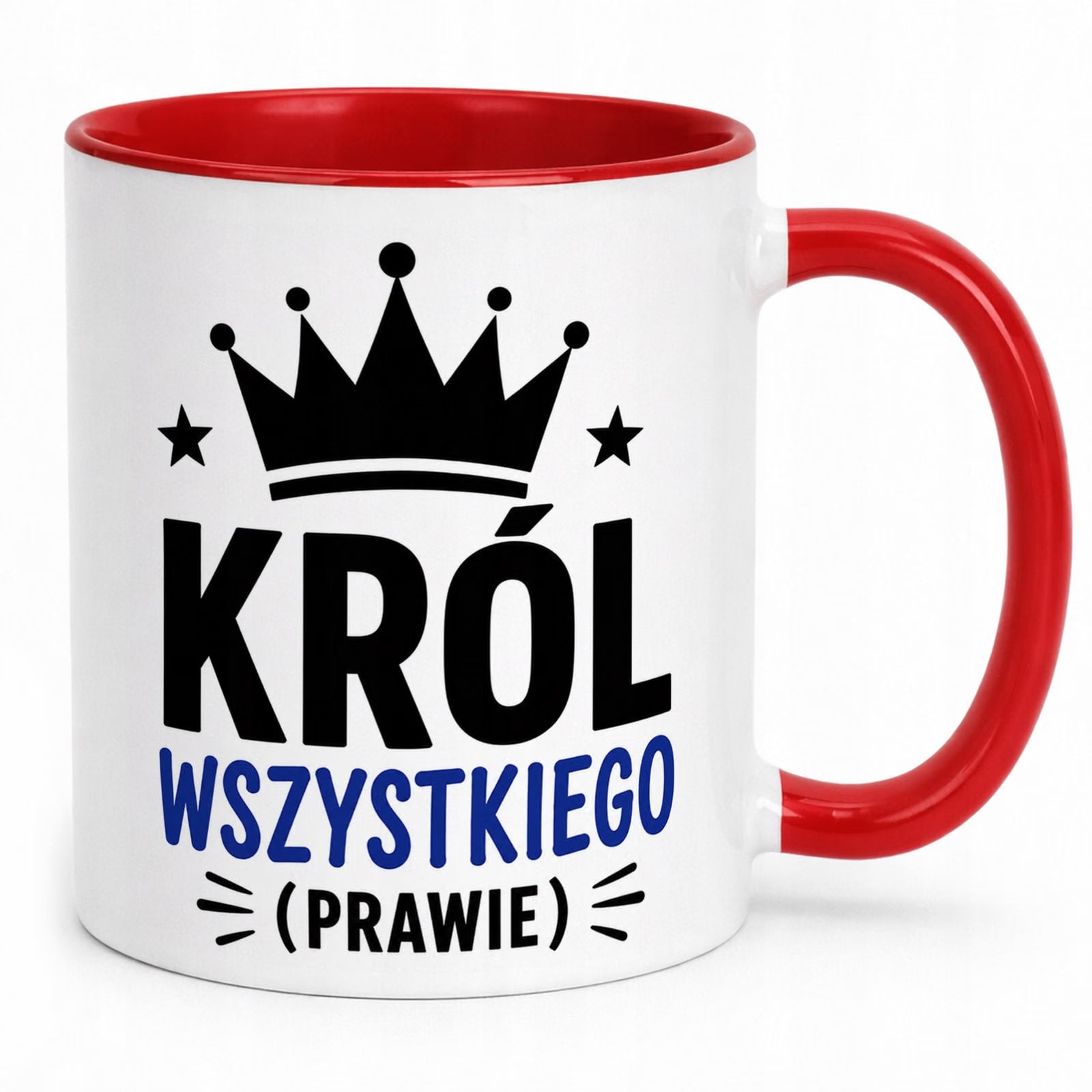 Czerwony Kubek z nadrukiem Dzień Chłopaka Mężczyzny Upominek Prezent