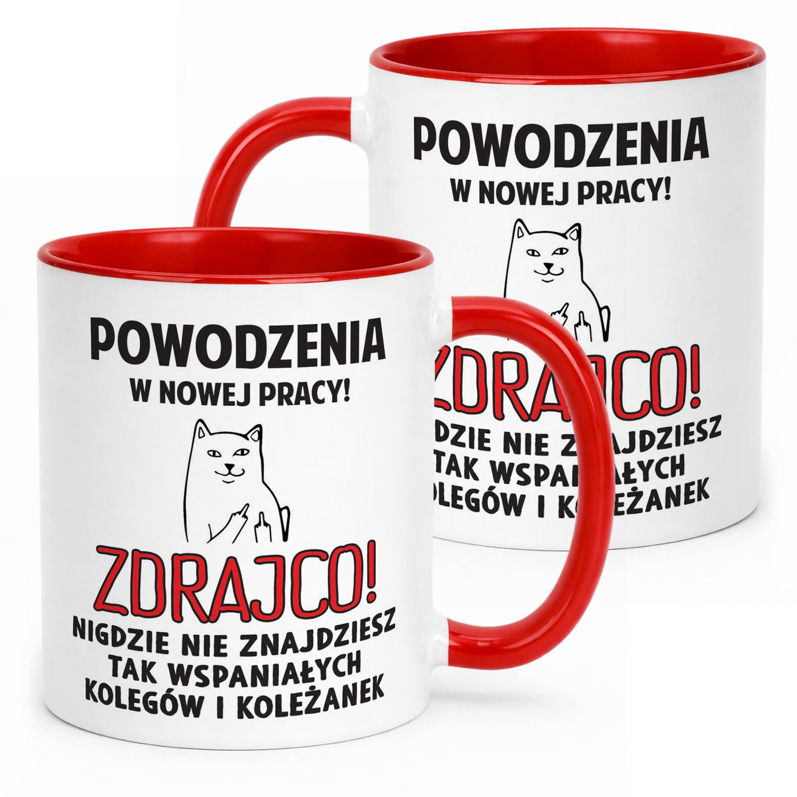 Kubek Czerwony Na Pożegnanie Odejście z Pracy Zabawny Prezent